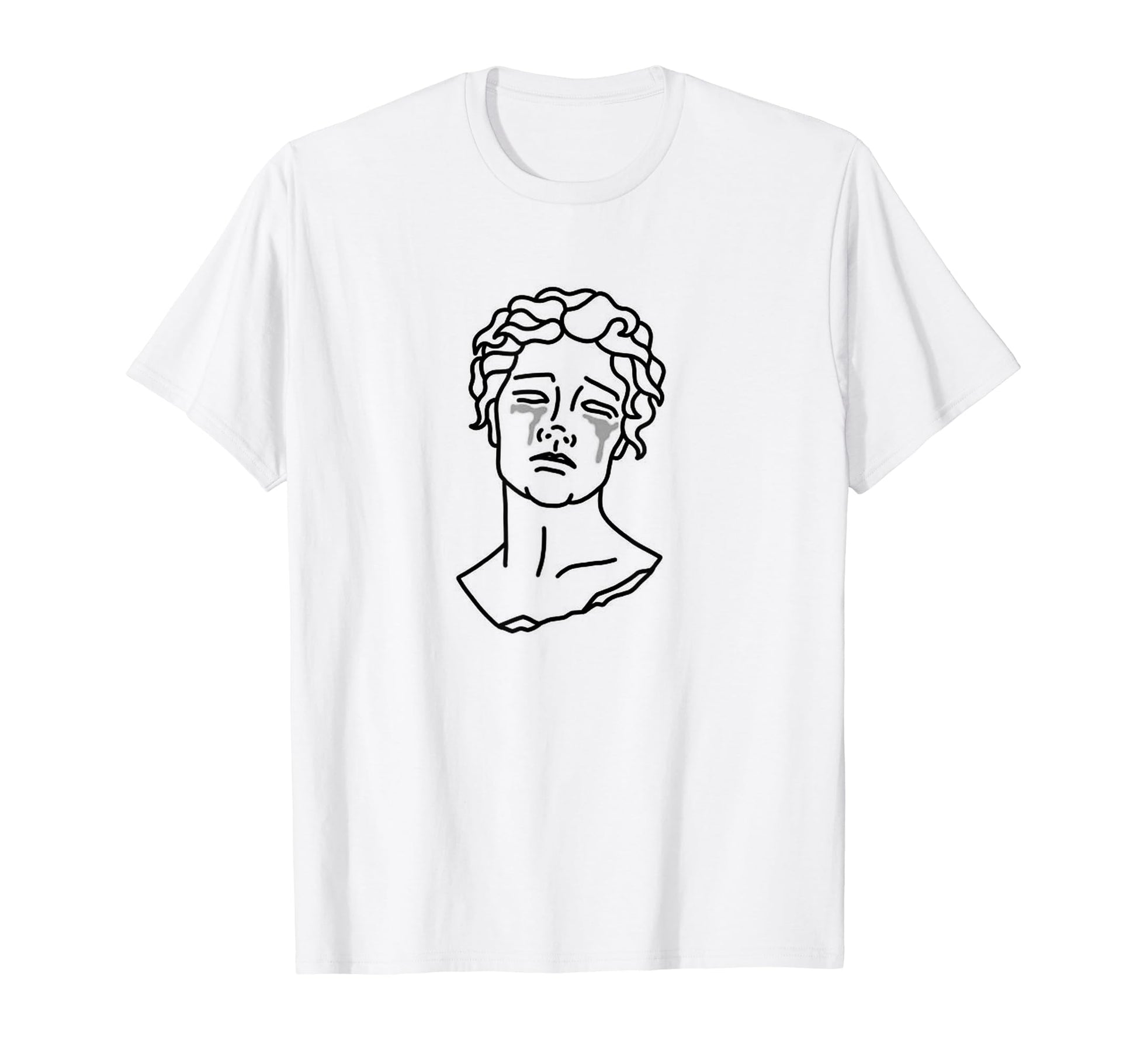 Crying David Statue Michelangelo T-Shirt - Casual Everyday Wear Men Women - T-Shirt, Sweatshirt, Hoodie