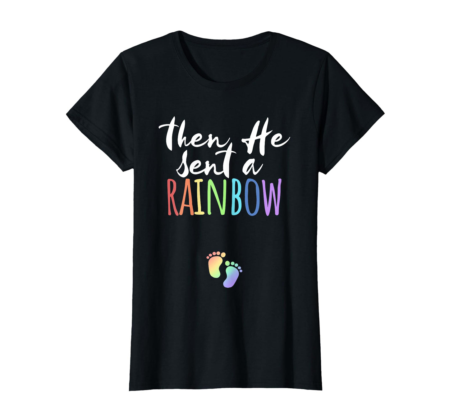 Womens Christian Pregnancy Then He Sent T-Shirt - Unique Graphic Unisex - T-Shirt, Sweatshirt, Hoodie