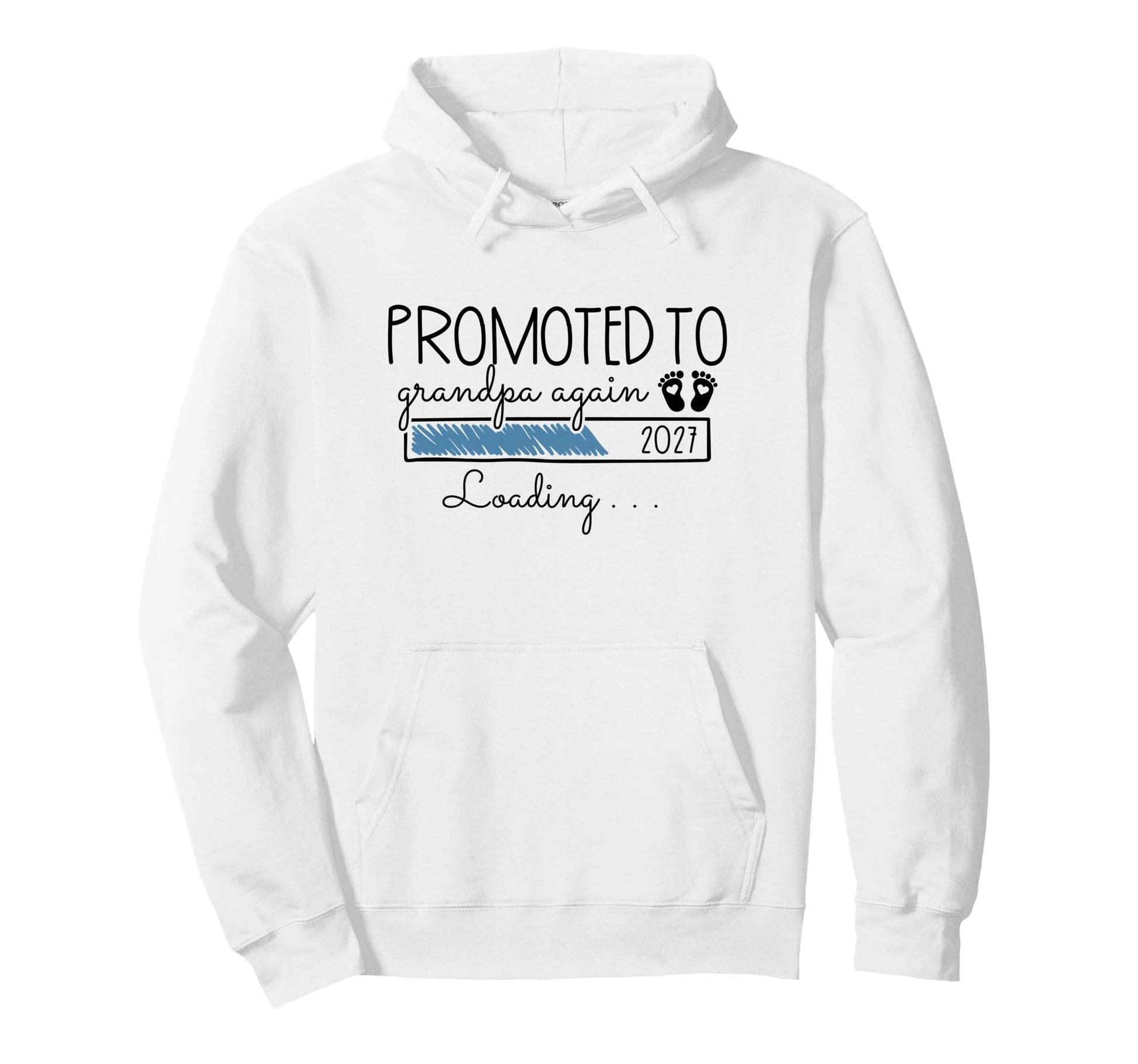 2Nd Time Grandpa Announcement Hoodie - Fun Novelty Design Men Women - T-Shirt, Sweatshirt, Hoodie