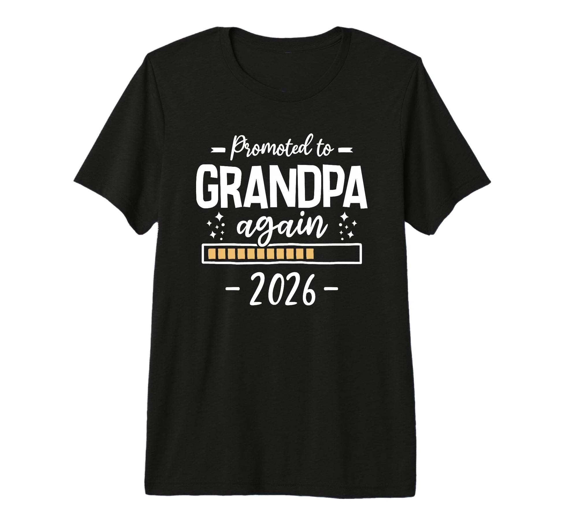 Mens Promoted To Grandpa Again 2026 T-Shirt - Custom Art Print for Adults - T-Shirt, Sweatshirt, Hoodie