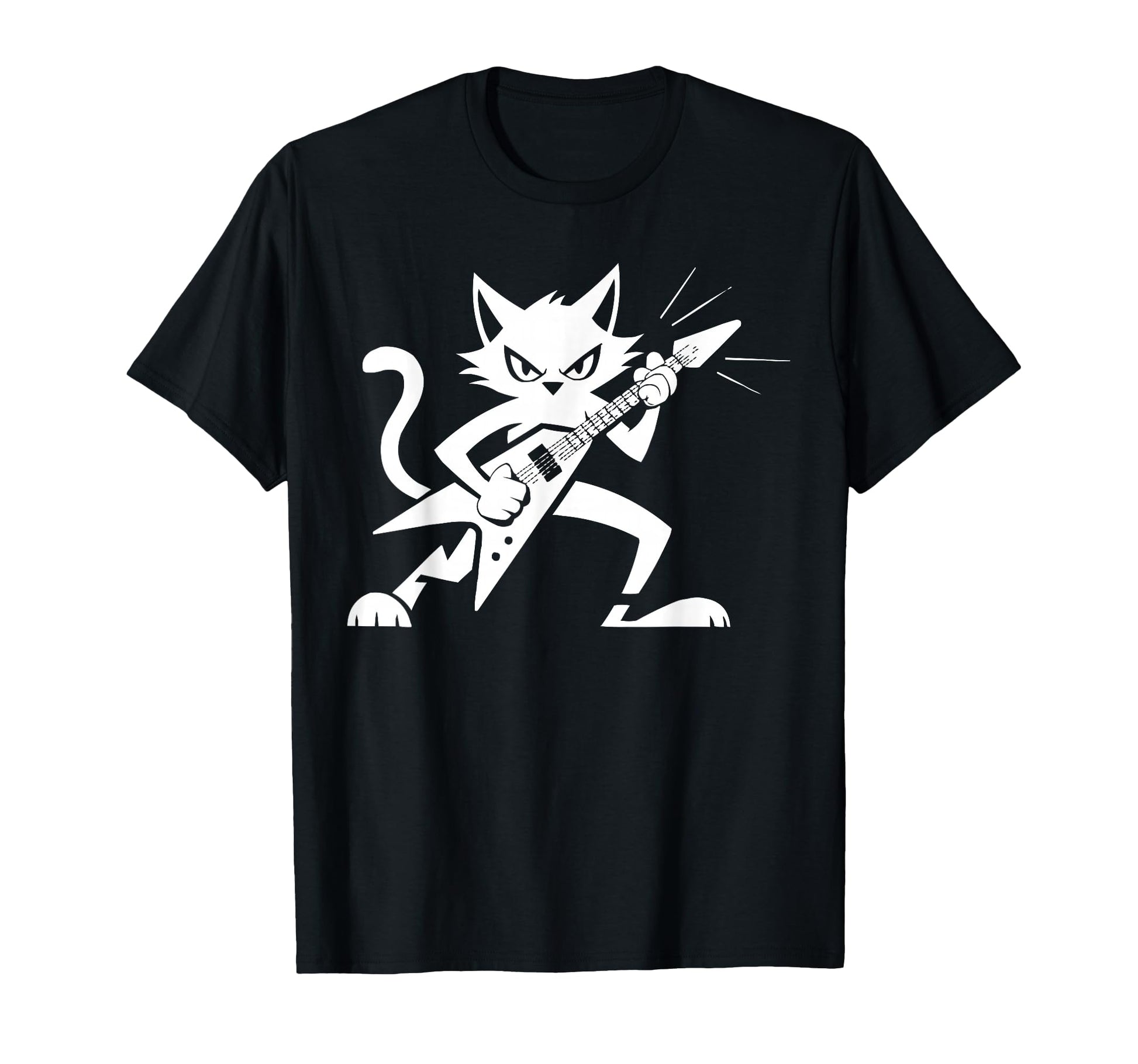 Cat Owner Guitar Player Guitarist T-Shirt - Minimalist Print Men Women - T-Shirt, Sweatshirt, Hoodie
