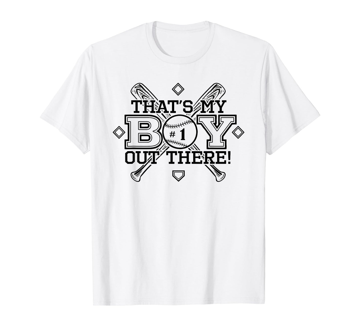 Baseball Mom Dad Thats My Proud T-Shirt - Casual Everyday Wear Unisex - T-Shirt, Sweatshirt, Hoodie
