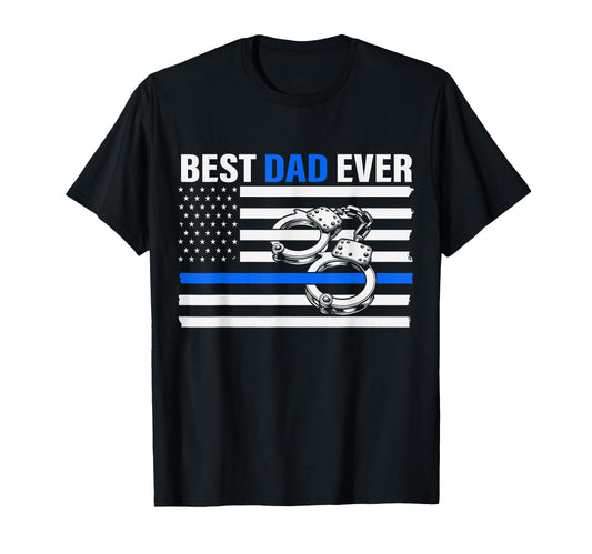 Blue Line American Flag Police T-Shirt - Custom Art Print for Adults - T-Shirt, Sweatshirt, Hoodie