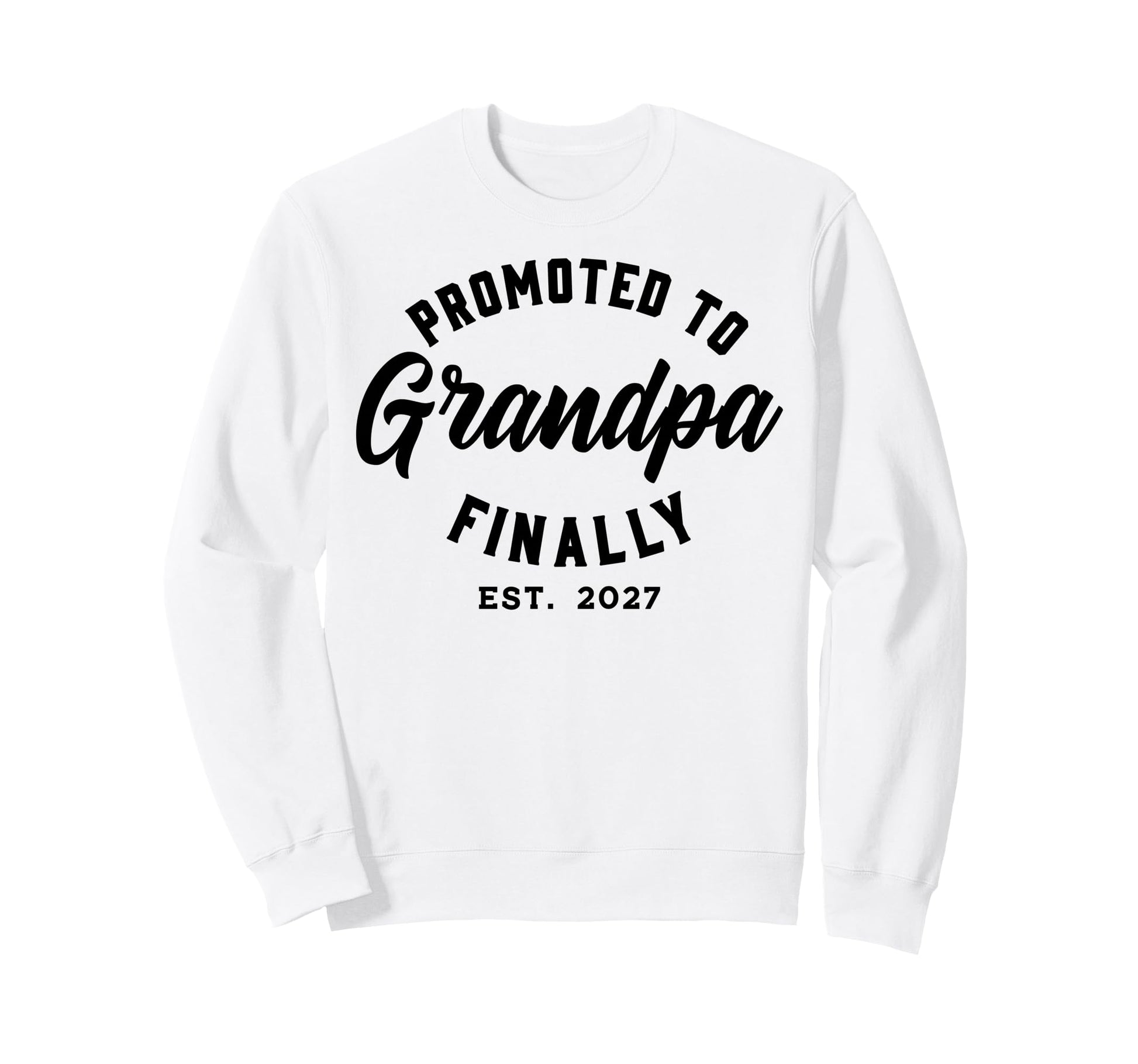 Promoted To Grandpa Finally 2027 Sweatshirt - Graphic Print Men Women - T-Shirt, Sweatshirt, Hoodie