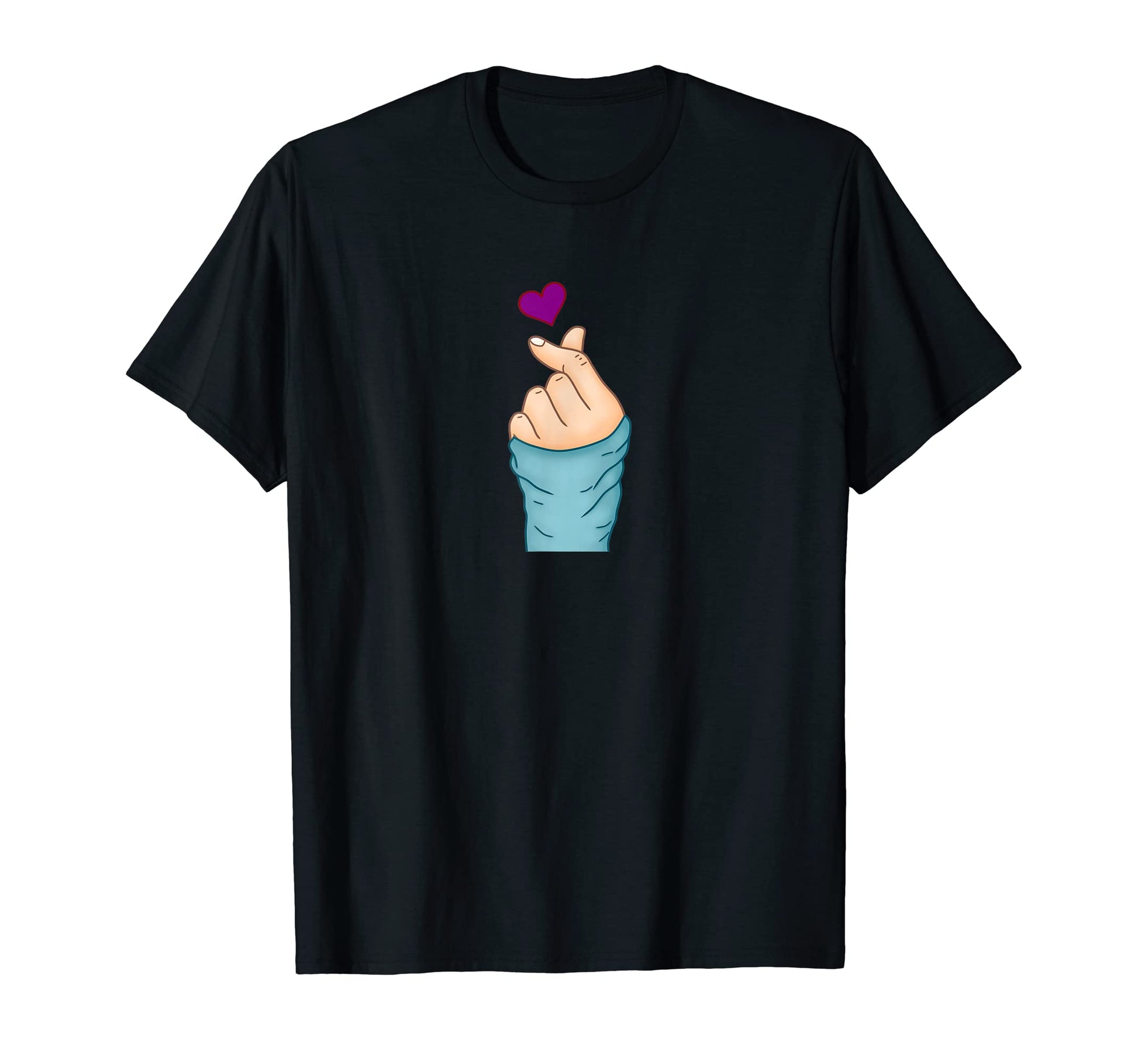 K Pop Kpop Heart Fingers T-Shirt - Minimalist Print for Adults - T-Shirt, Sweatshirt, Hoodie