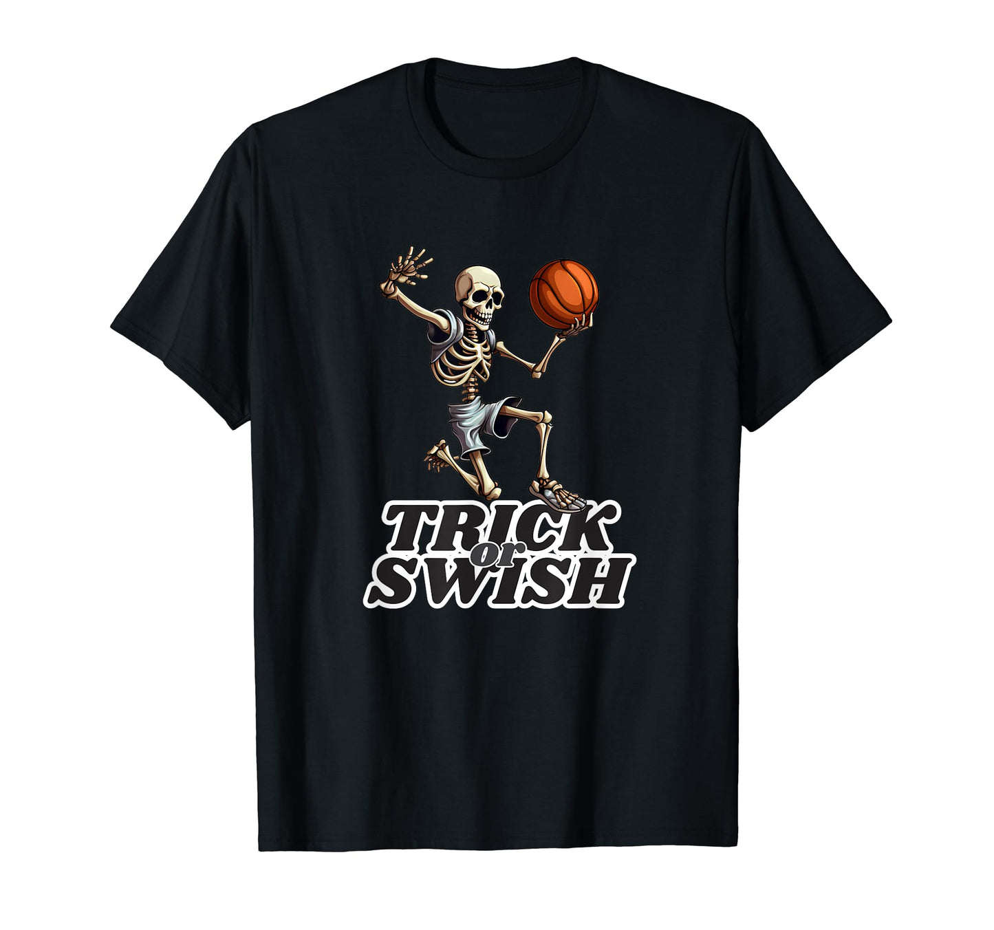 Basketball Halloween Trick Or Treat T-Shirt - Custom Art Print Unisex - T-Shirt, Sweatshirt, Hoodie