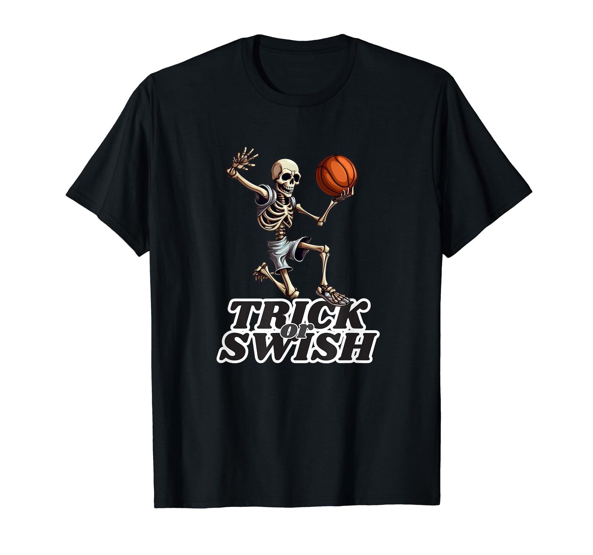 Basketball Halloween Trick Or Treat T-Shirt - Custom Art Print Unisex - T-Shirt, Sweatshirt, Hoodie