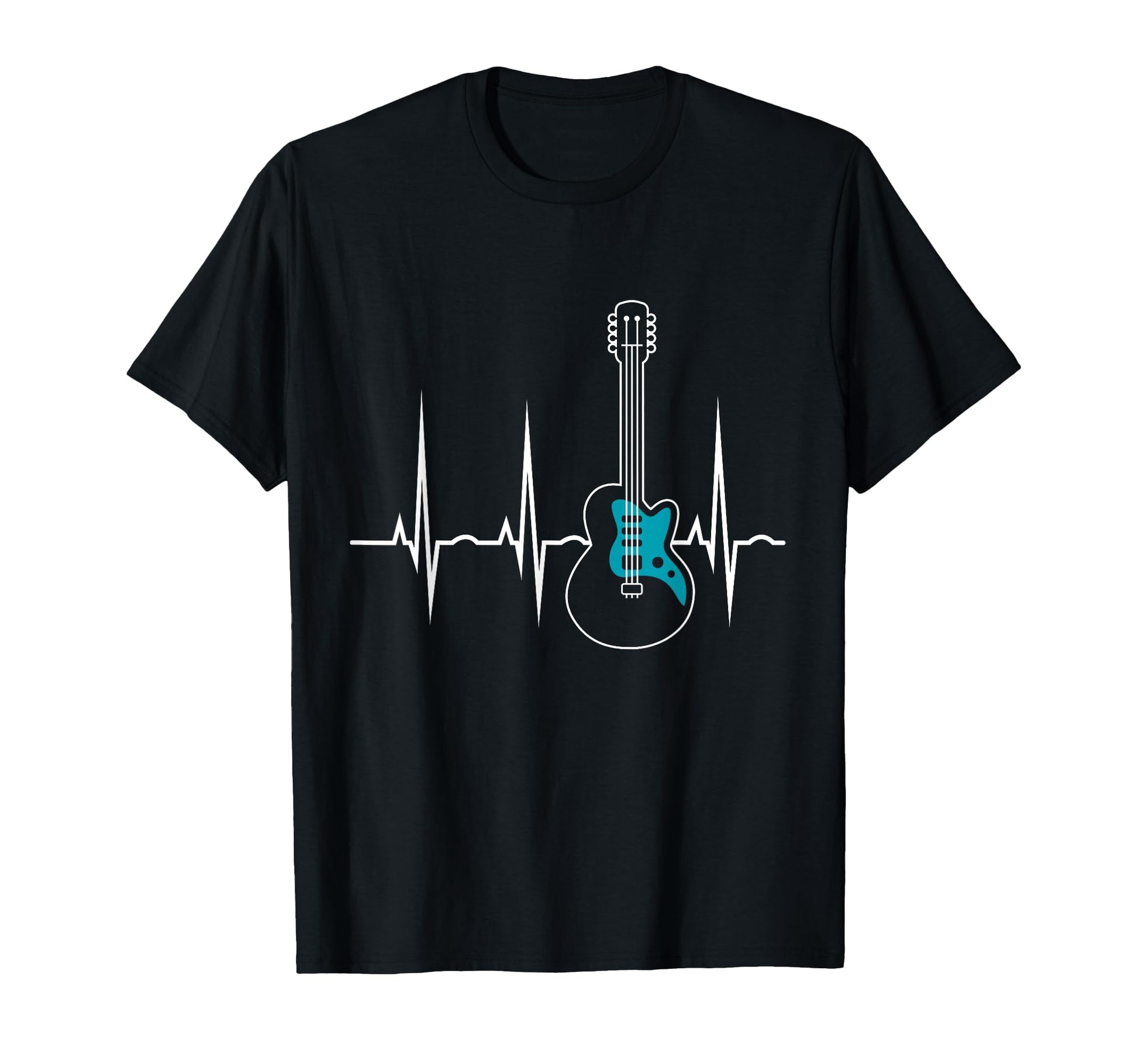 Heartbeat Guitar T-Shirt - Fun Novelty Design Unisex - T-Shirt, Sweatshirt, Hoodie