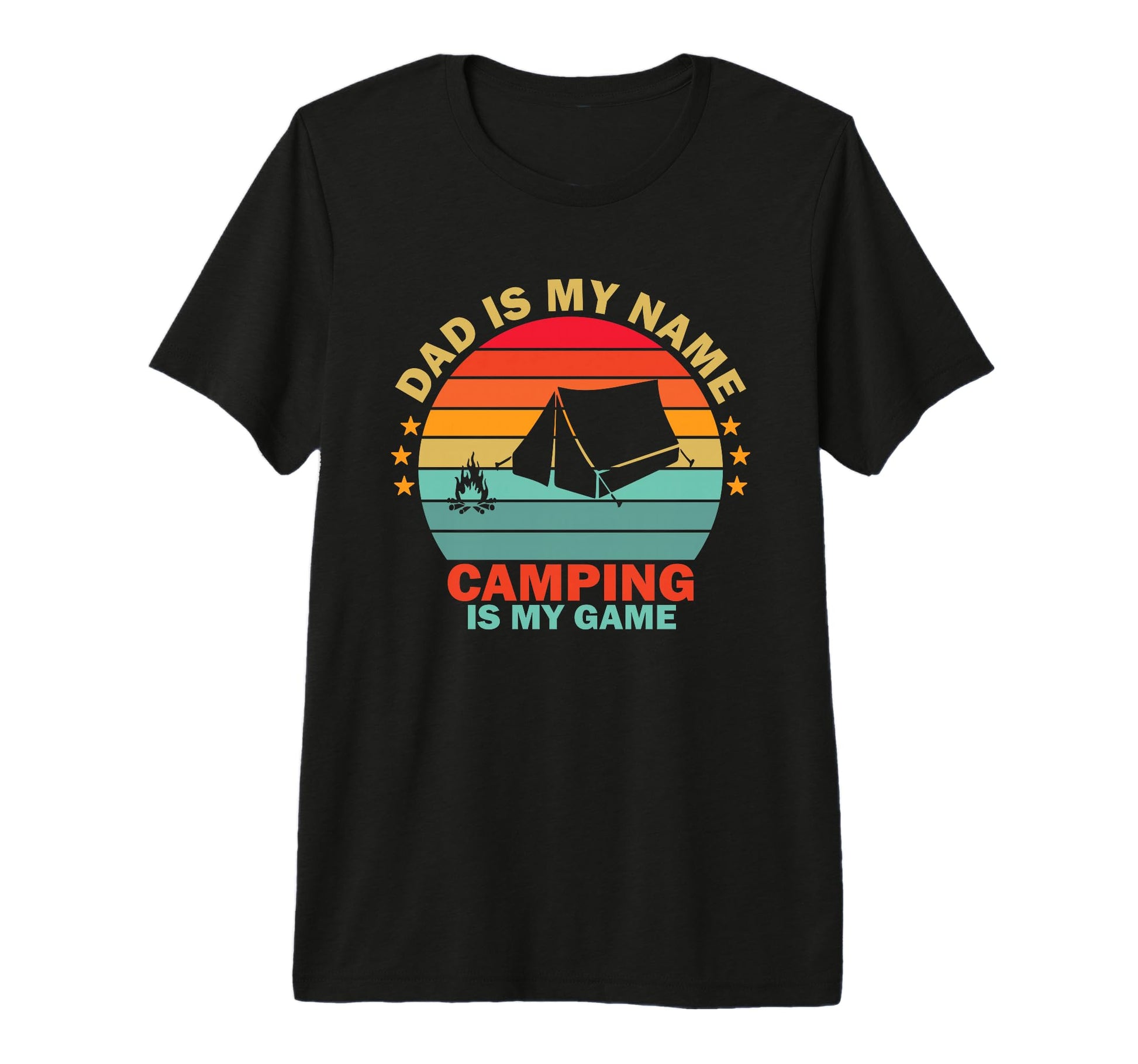 Mens Dad Is My Name Is Camping My T-Shirt - Aesthetic Graphic for Adults - T-Shirt, Sweatshirt, Hoodie