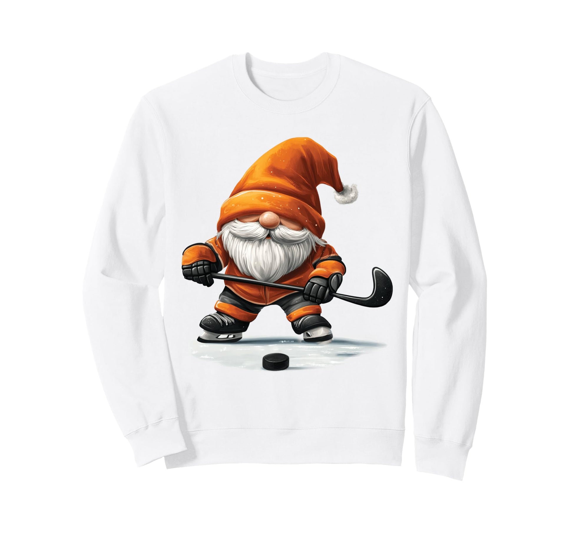 Hockey Gnome Playing Stick Sweatshirt - Streetwear Style Men Women - T-Shirt, Sweatshirt, Hoodie