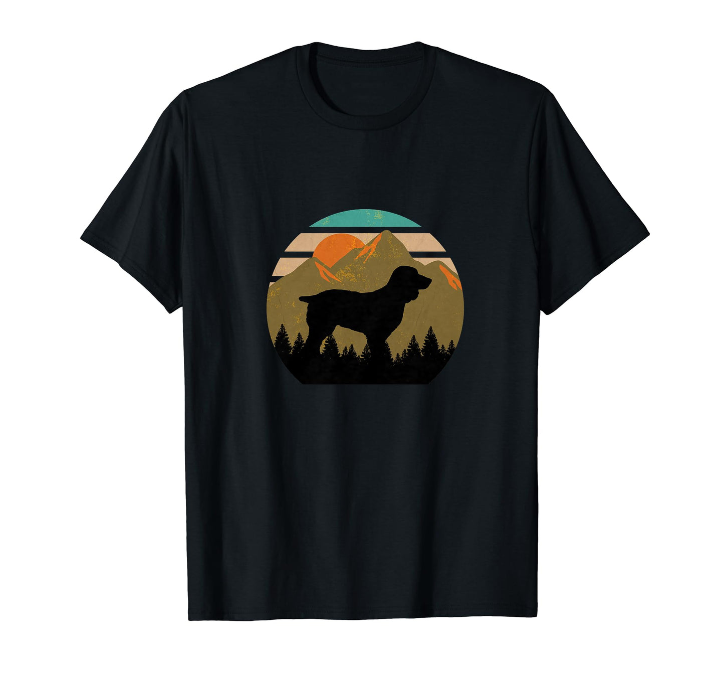 Boykin Dog Sunset Distressed Hiking Gift T-Shirt - Unique Graphic Men Women - T-Shirt, Sweatshirt, Hoodie