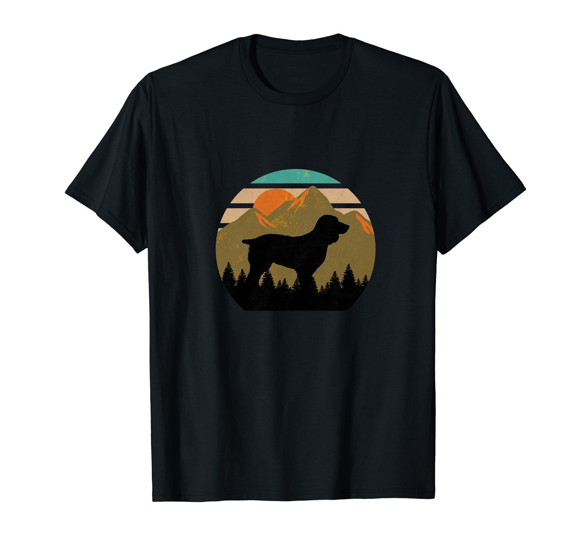 Boykin Dog Sunset Distressed Hiking Gift T-Shirt - Unique Graphic Men Women - T-Shirt, Sweatshirt, Hoodie