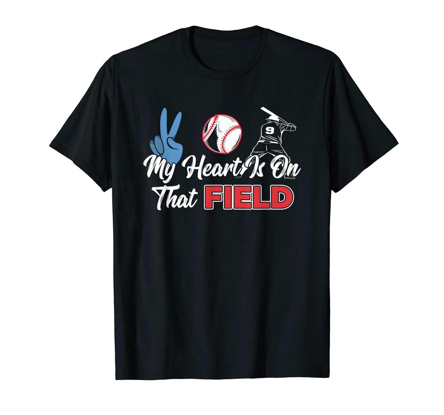 My Heart Is That Field Softball Baseball T-Shirt - Unique Graphic Unisex - T-Shirt, Sweatshirt, Hoodie