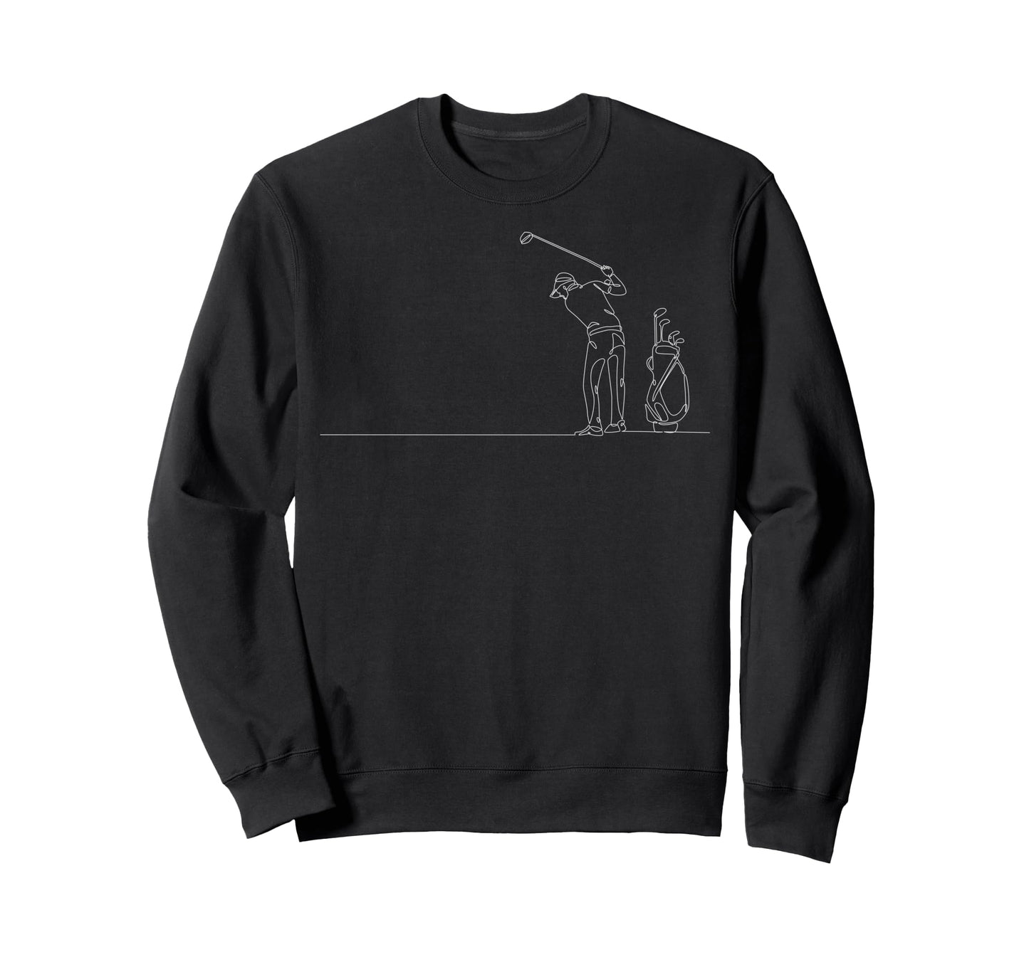 One Line Golf Players Vibes Golfer Sweatshirt - Custom Art Print Unisex - T-Shirt, Sweatshirt, Hoodie