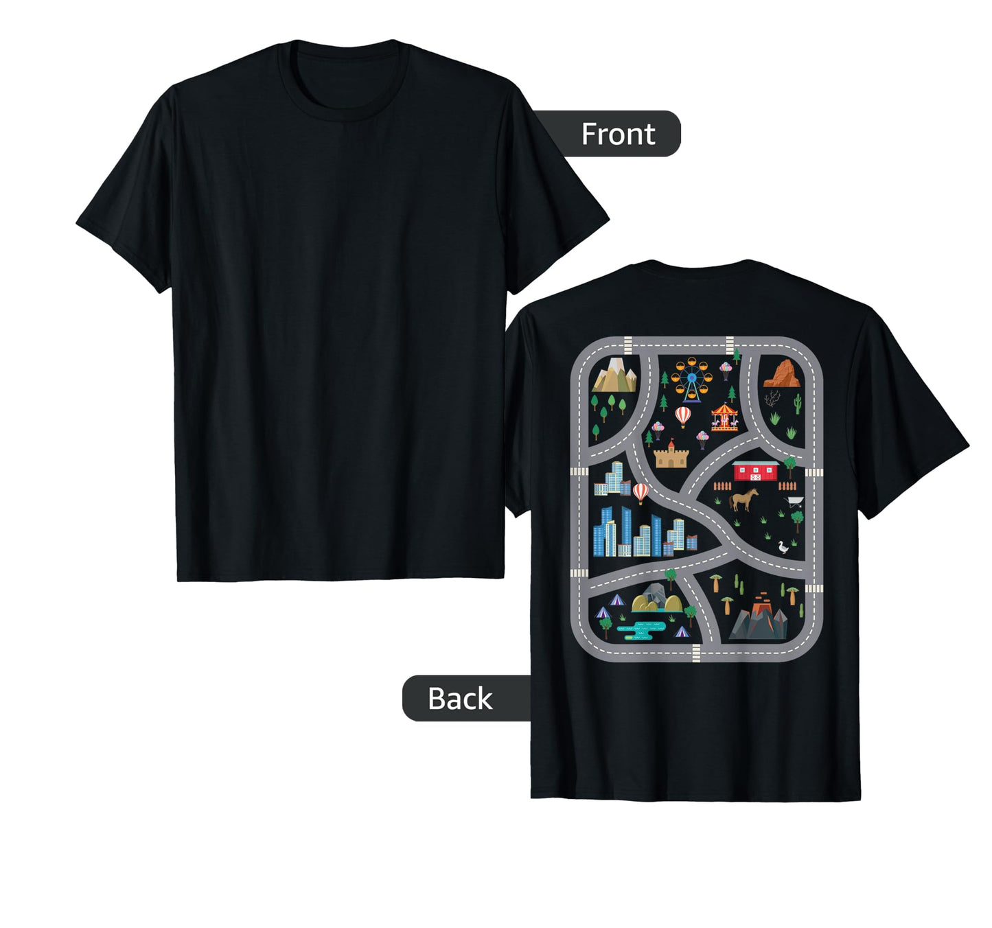 Playmat Race Car Track Back Dad Race Car T-Shirt - Trendy Graphic Unisex - T-Shirt, Sweatshirt, Hoodie