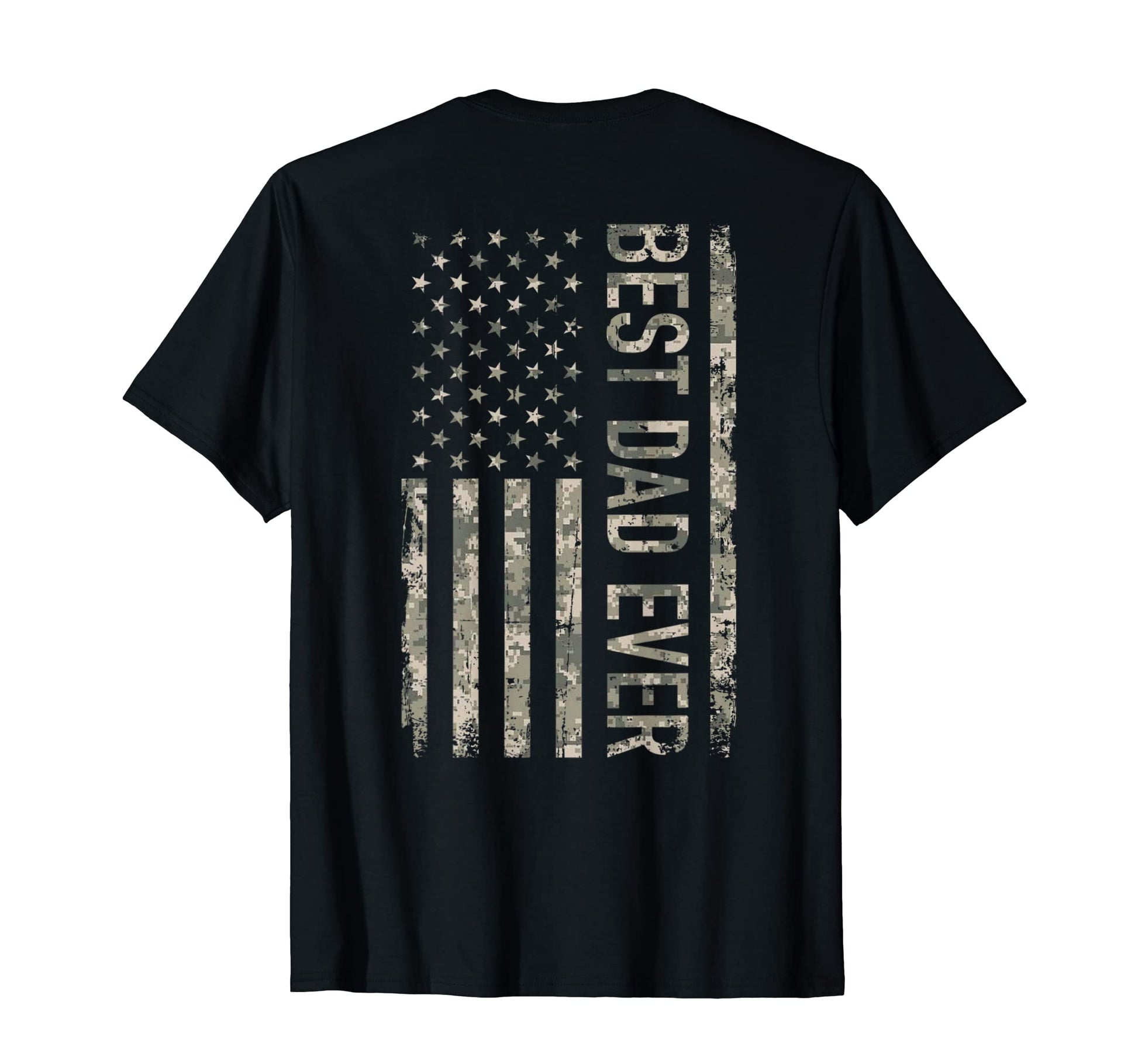 Mens Best Dad Ever Us Military American T-Shirt - Custom Art Print Unisex - T-Shirt, Sweatshirt, Hoodie