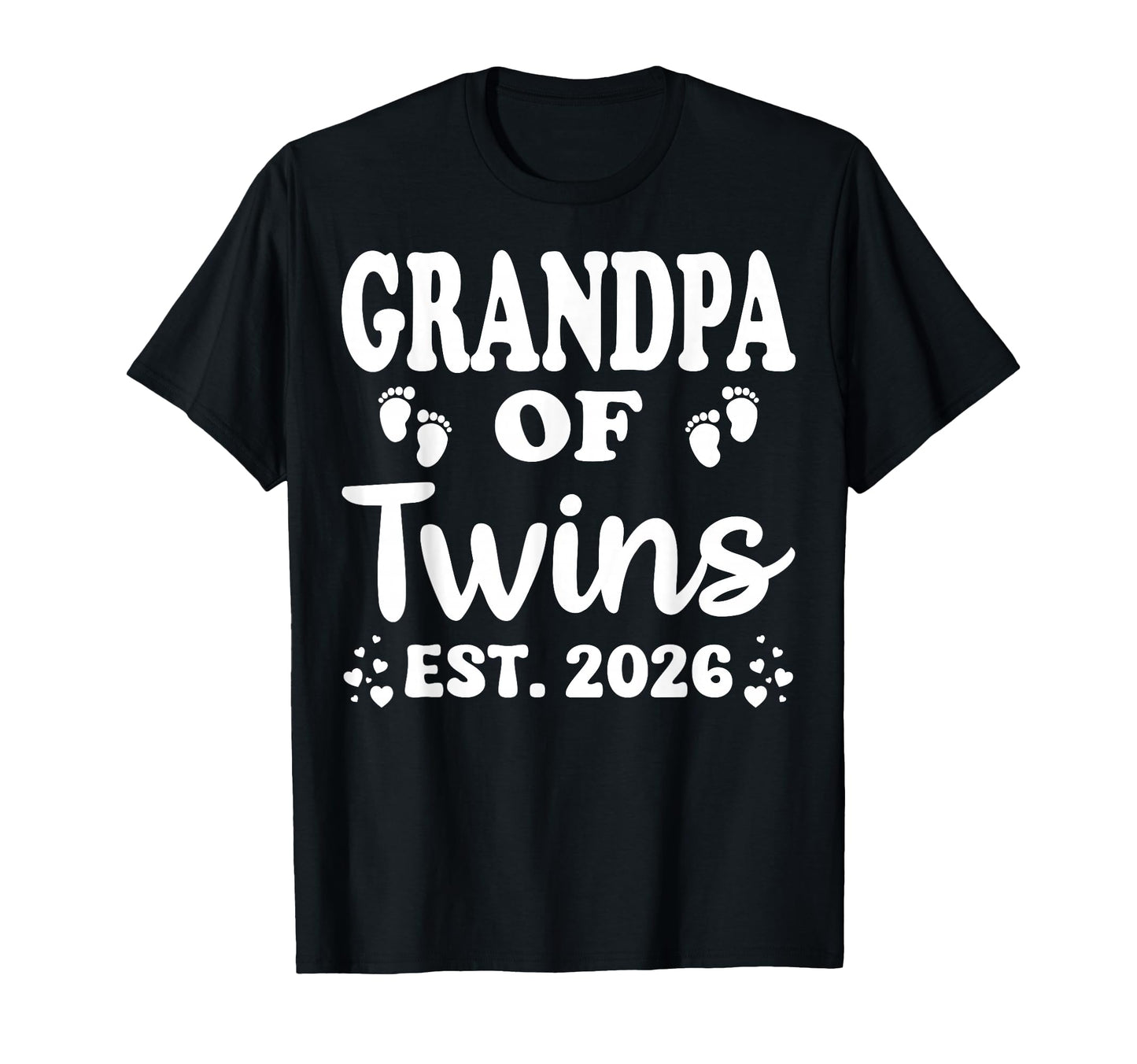 Promoted To Grandpa Twins 2026 Pregnancy T-Shirt - Graphic Print Unisex - T-Shirt, Sweatshirt, Hoodie