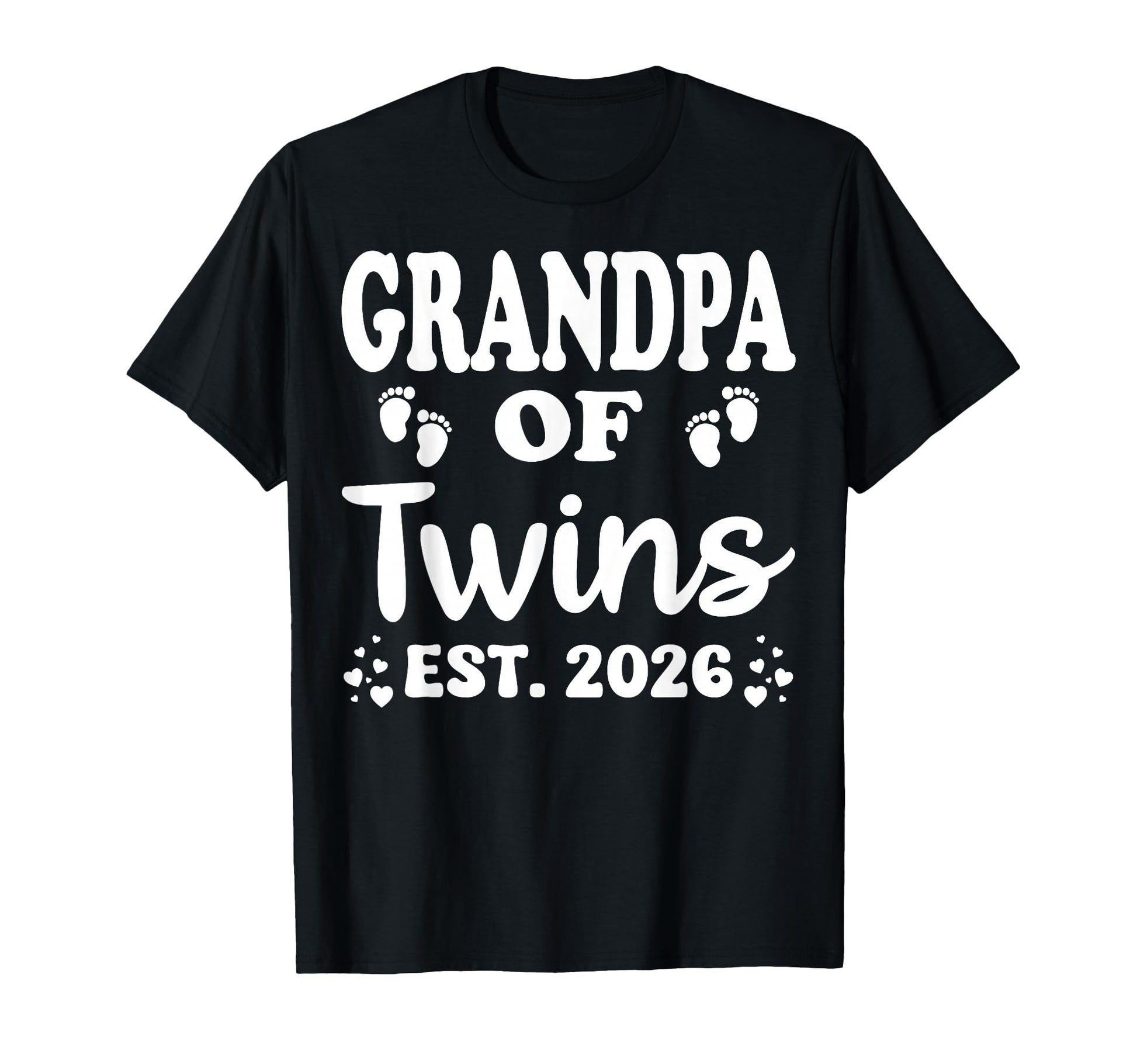 Promoted To Grandpa Twins 2026 Pregnancy T-Shirt - Graphic Print Unisex - T-Shirt, Sweatshirt, Hoodie