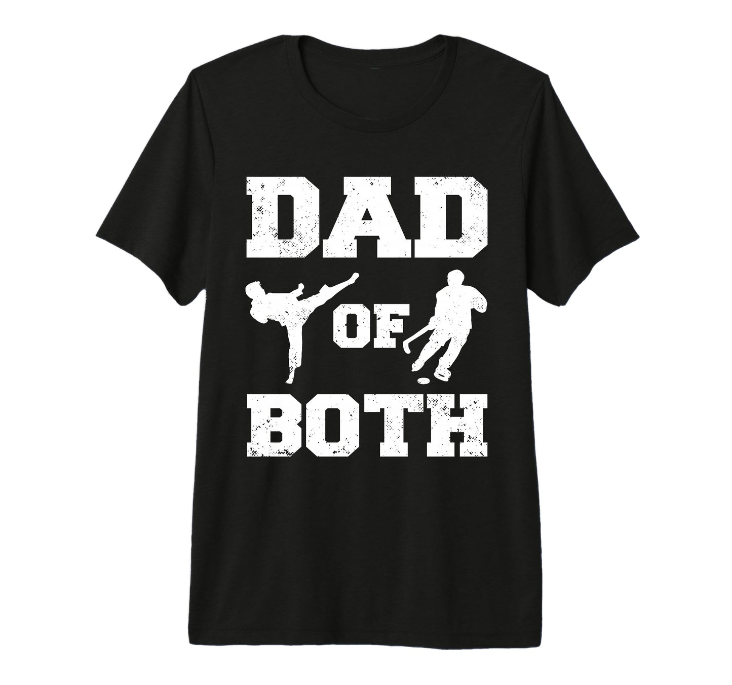 Mens Dad Both Funny Taekwondo Hockey T-Shirt - Graphic Print for Adults - T-Shirt, Sweatshirt, Hoodie