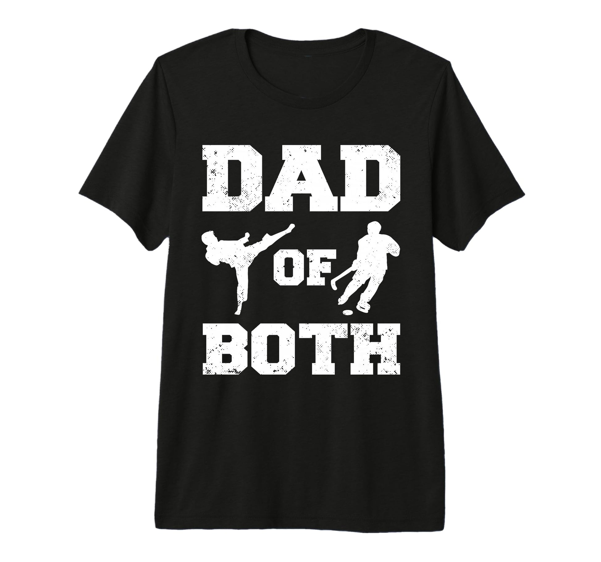 Mens Dad Both Funny Taekwondo Hockey T-Shirt - Graphic Print for Adults - T-Shirt, Sweatshirt, Hoodie