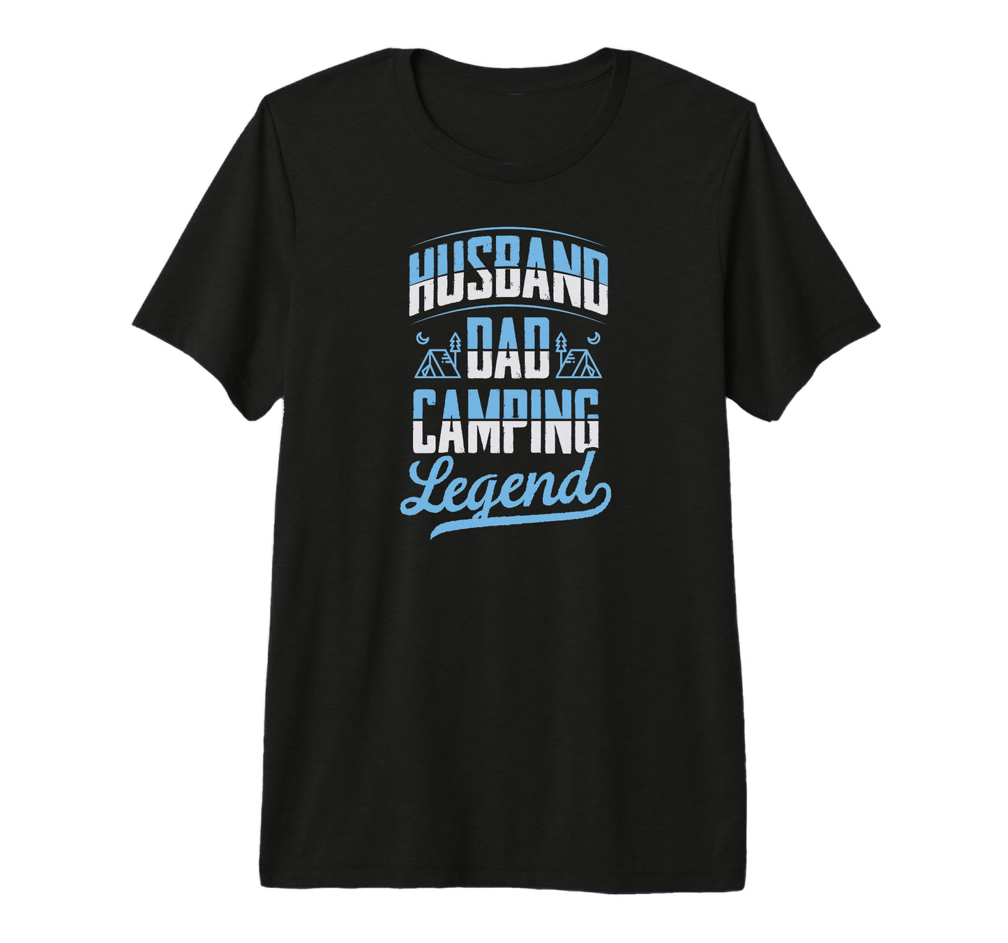 Husband Dad Camping Legend Fathers Day T-Shirt - Unique Graphic for Adults - T-Shirt, Sweatshirt, Hoodie