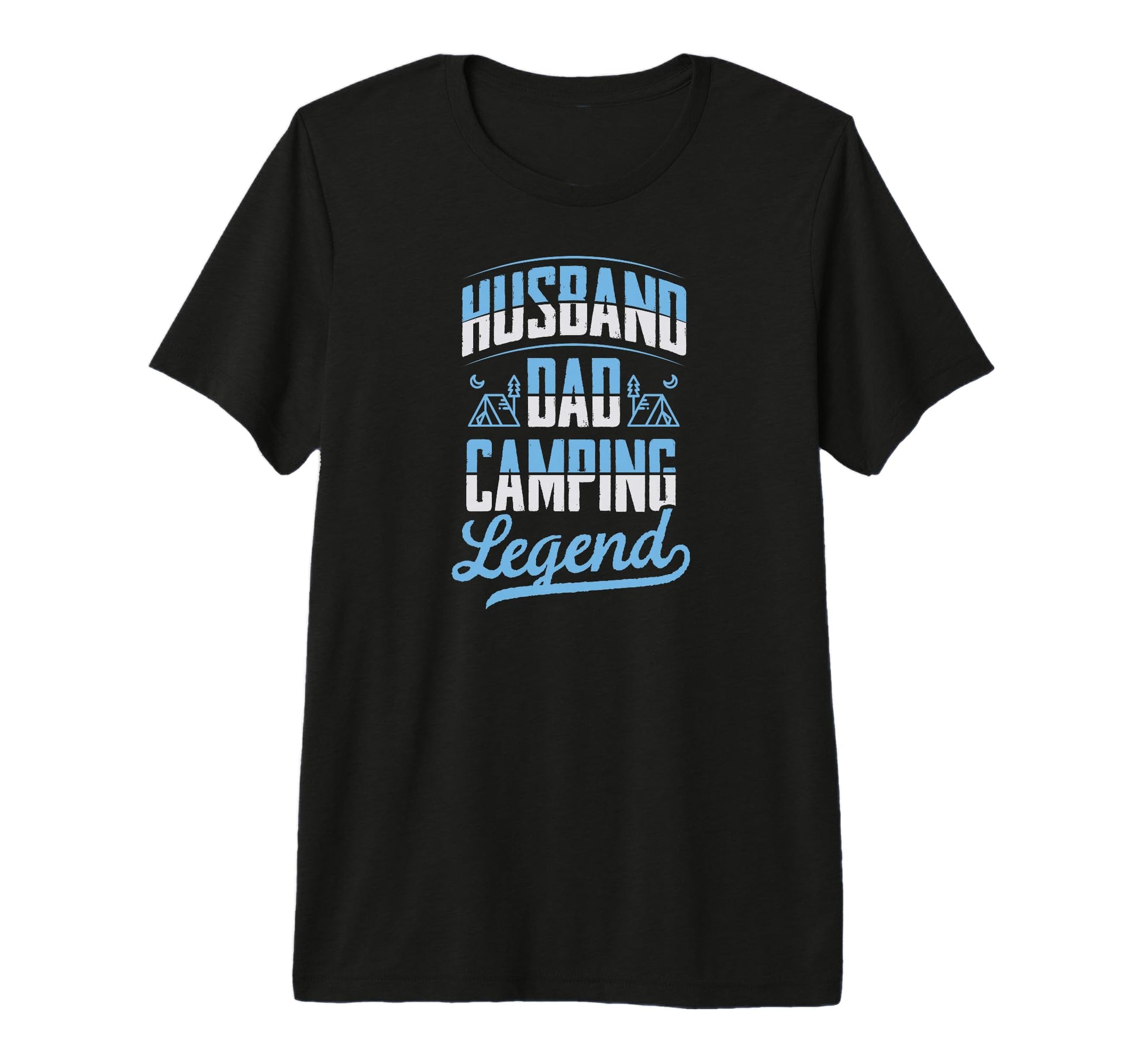 Husband Dad Camping Legend Fathers Day T-Shirt - Unique Graphic for Adults - T-Shirt, Sweatshirt, Hoodie