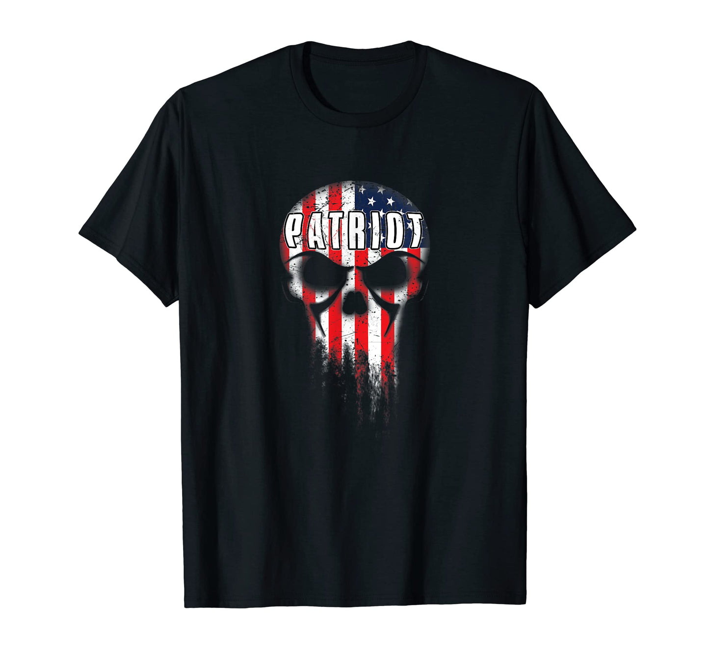 Patriot American Flag Skull Pop T-Shirt - Streetwear Style Men Women - T-Shirt, Sweatshirt, Hoodie