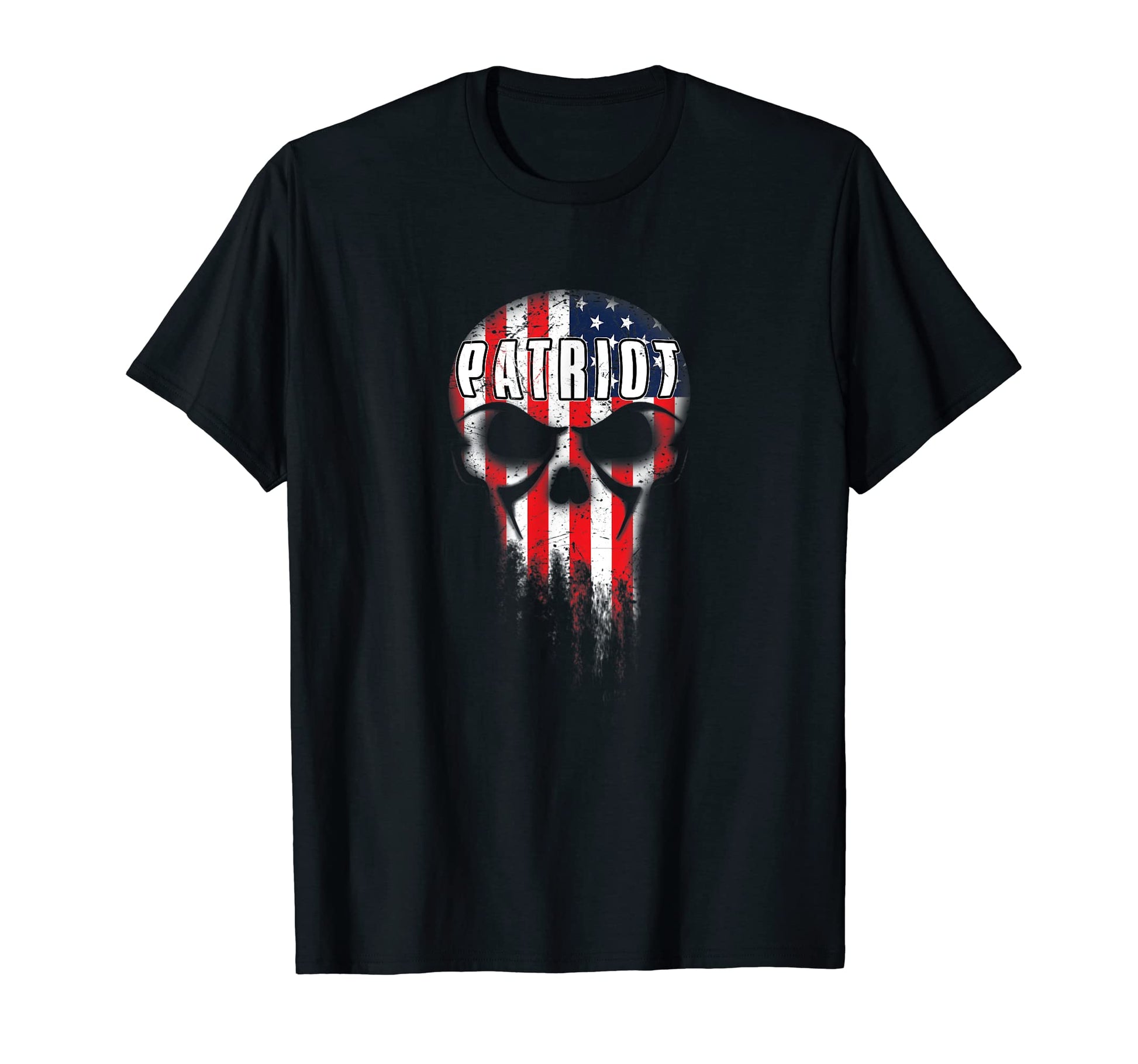 Patriot American Flag Skull Pop T-Shirt - Streetwear Style Men Women - T-Shirt, Sweatshirt, Hoodie