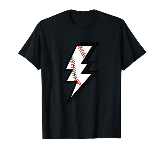 Baseball Lightning Bolt Baseball Mom T-Shirt - Trendy Graphic Men Women - T-Shirt, Sweatshirt, Hoodie