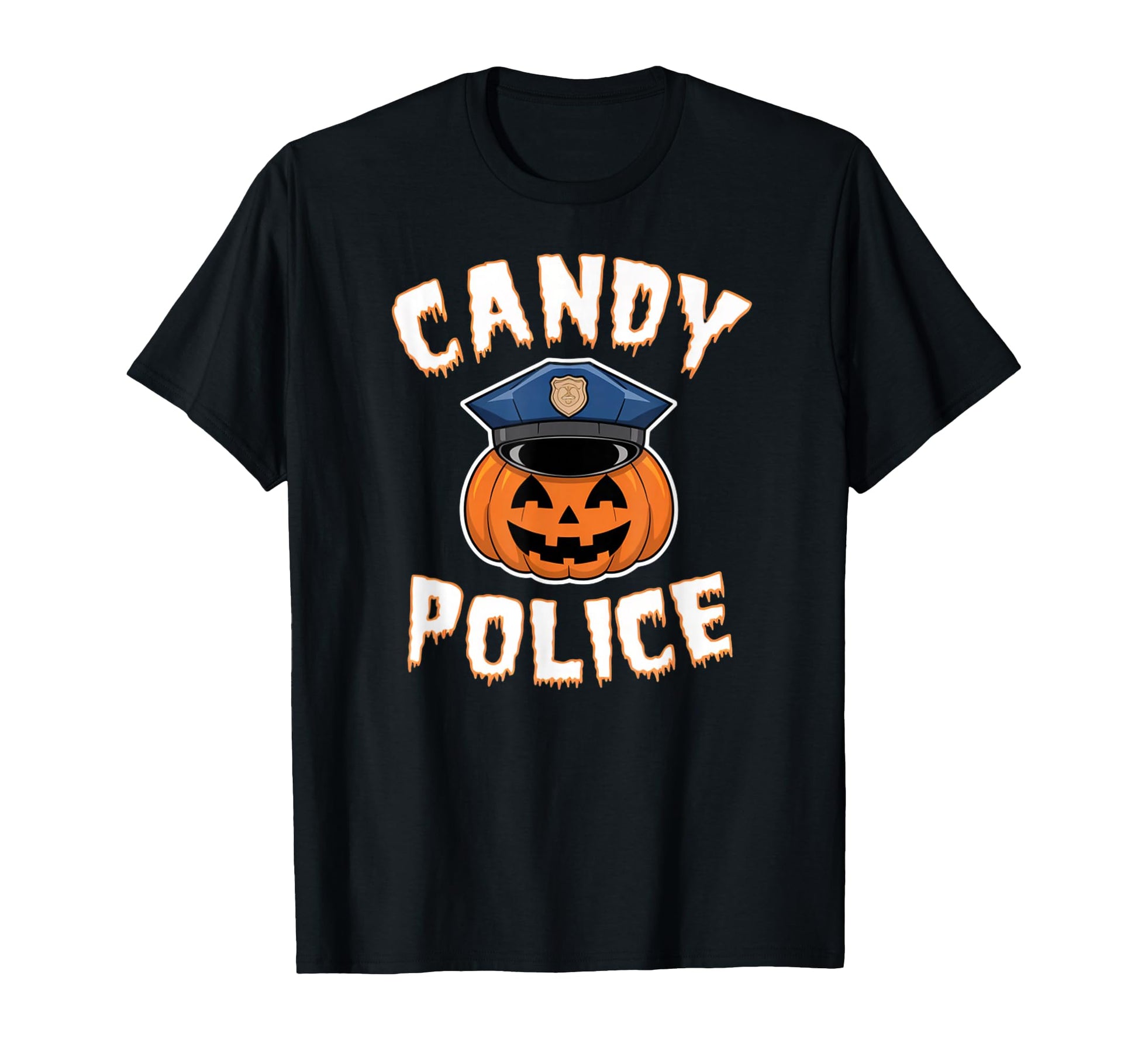Candy Police Halloween Designs T-Shirt - Minimalist Print for Adults - T-Shirt, Sweatshirt, Hoodie