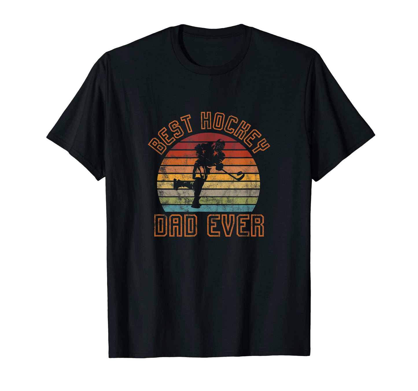 Mens Best Hockey Dad Ever Father Ice T-Shirt - Unique Graphic for Adults - T-Shirt, Sweatshirt, Hoodie