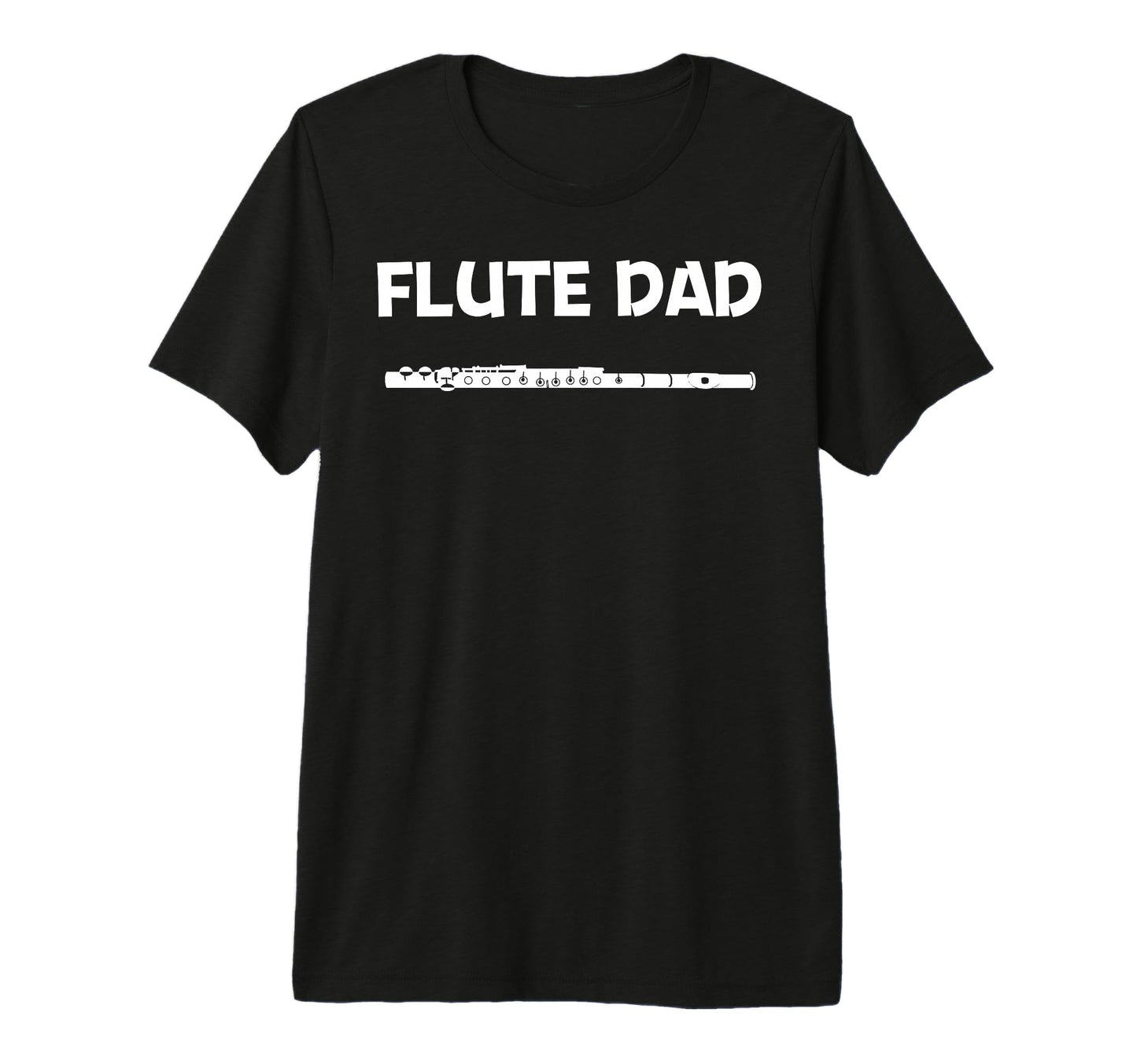 Flute Player Dad Papa Music Marching T-Shirt - Minimalist Print Unisex - T-Shirt, Sweatshirt, Hoodie