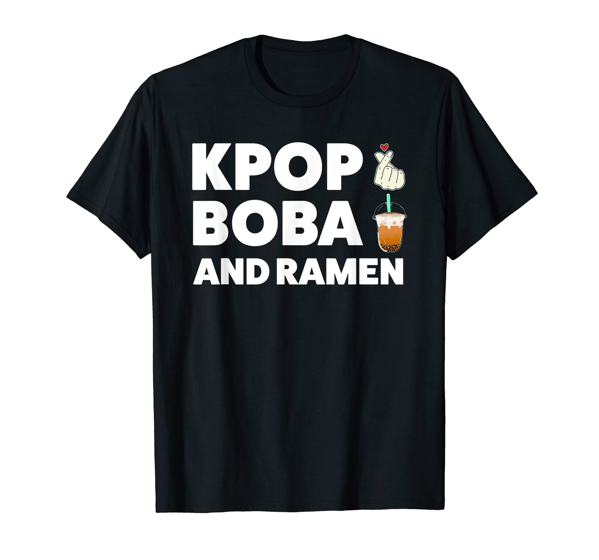 Kpop Boba And Ramen K Pop T-Shirt - Minimalist Print Unisex - T-Shirt, Sweatshirt, Hoodie