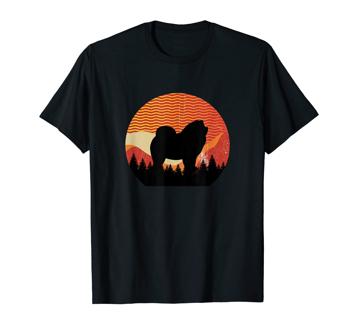 Wavy Sky Forest Chow Chow Dog T-Shirt - Streetwear Style for Adults - T-Shirt, Sweatshirt, Hoodie