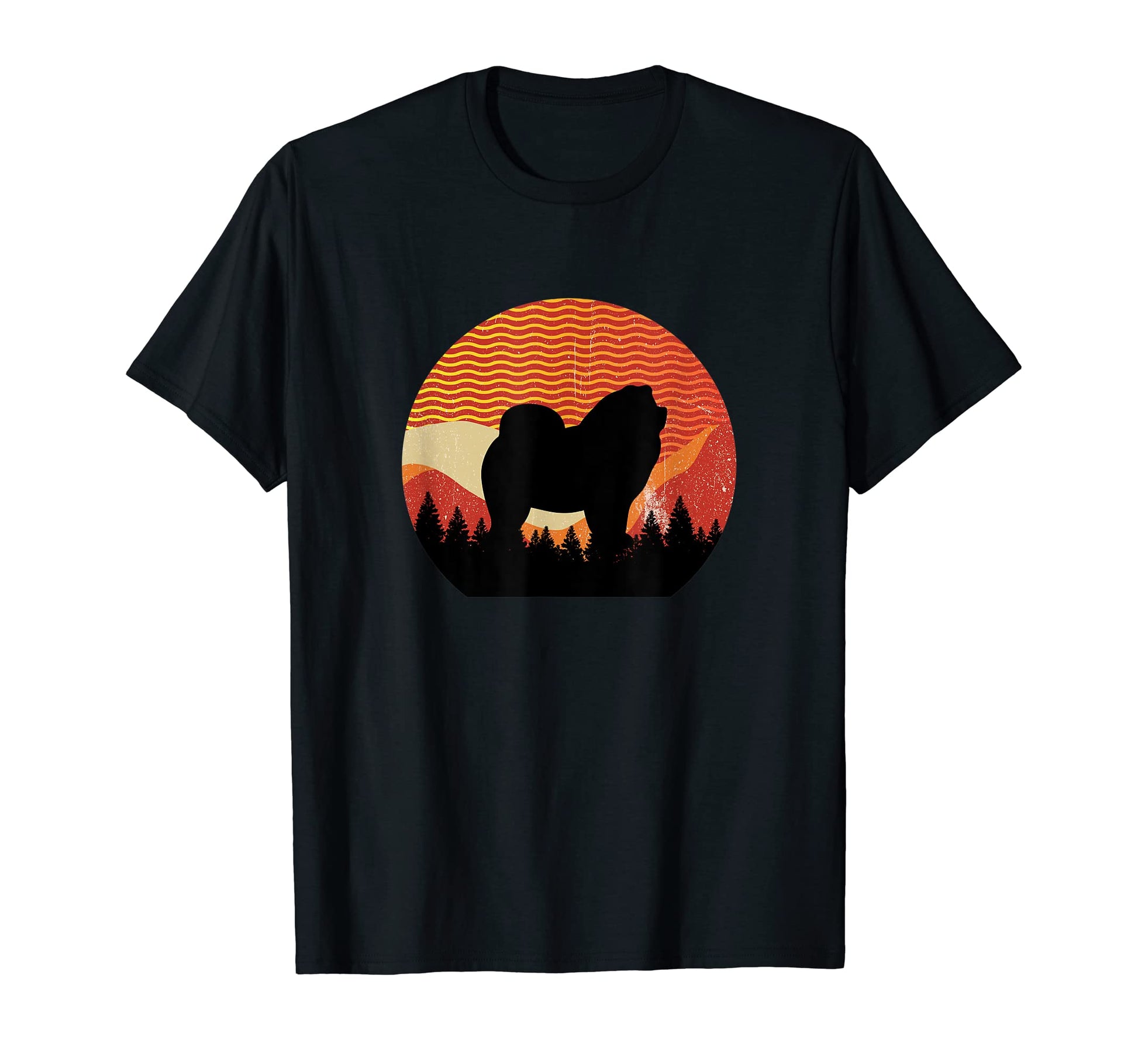 Wavy Sky Forest Chow Chow Dog T-Shirt - Streetwear Style for Adults - T-Shirt, Sweatshirt, Hoodie