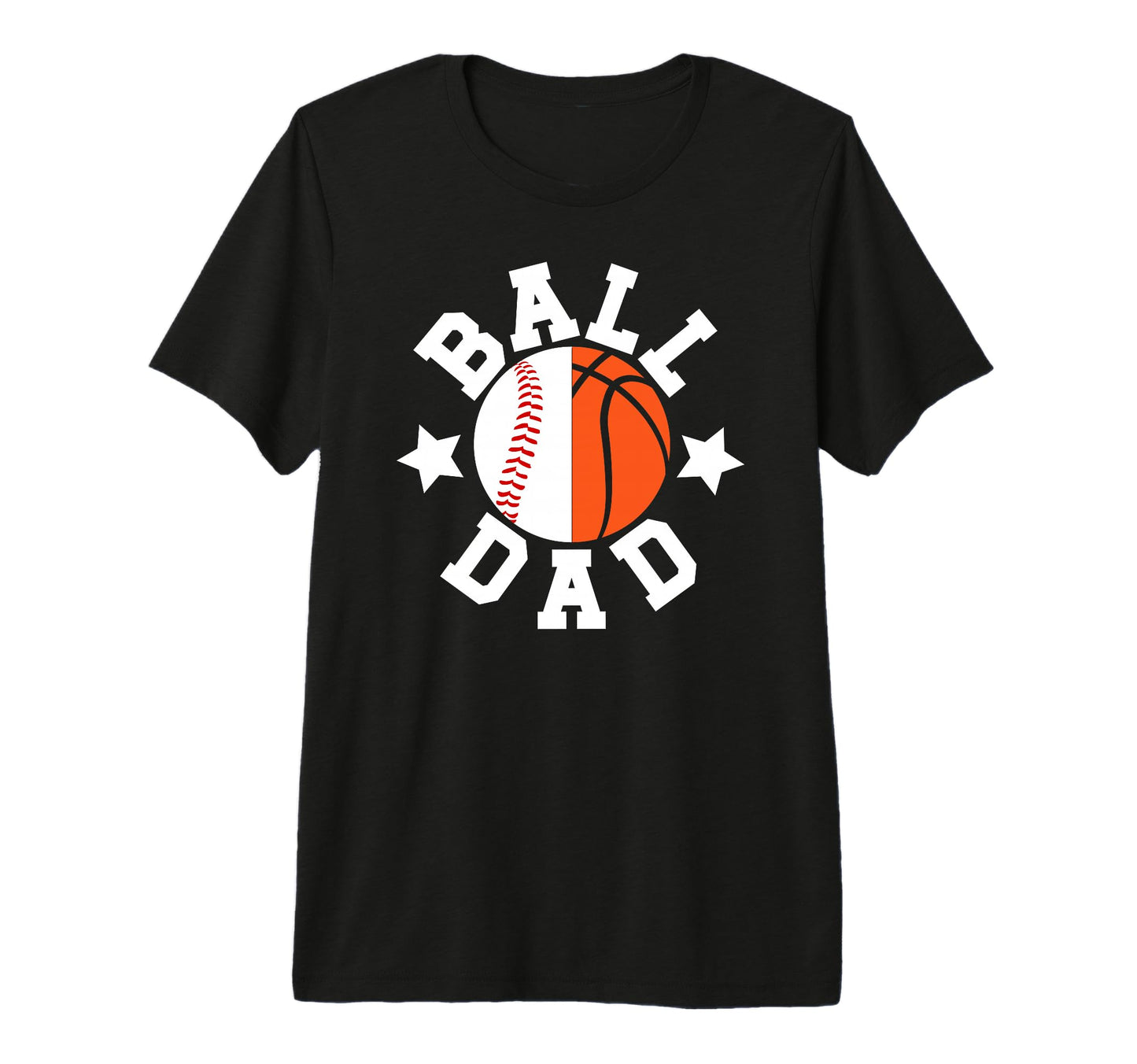 Mens Ball Dad Proud Baseball Basketball T-Shirt - Minimalist Print Unisex - T-Shirt, Sweatshirt, Hoodie