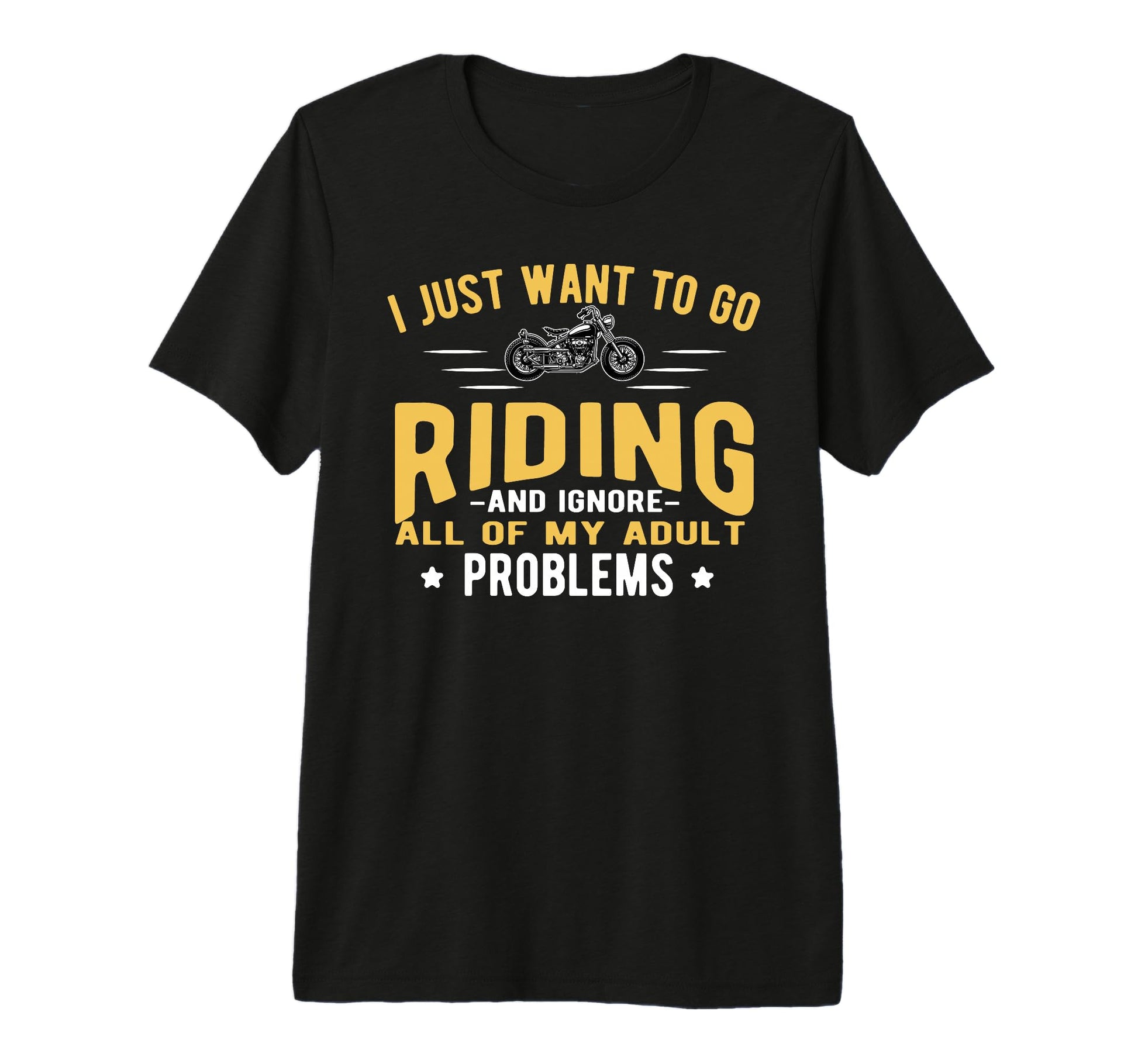 I Just Want To Go Riding Motorcycle T-Shirt - Minimalist Print Men Women - T-Shirt, Sweatshirt, Hoodie