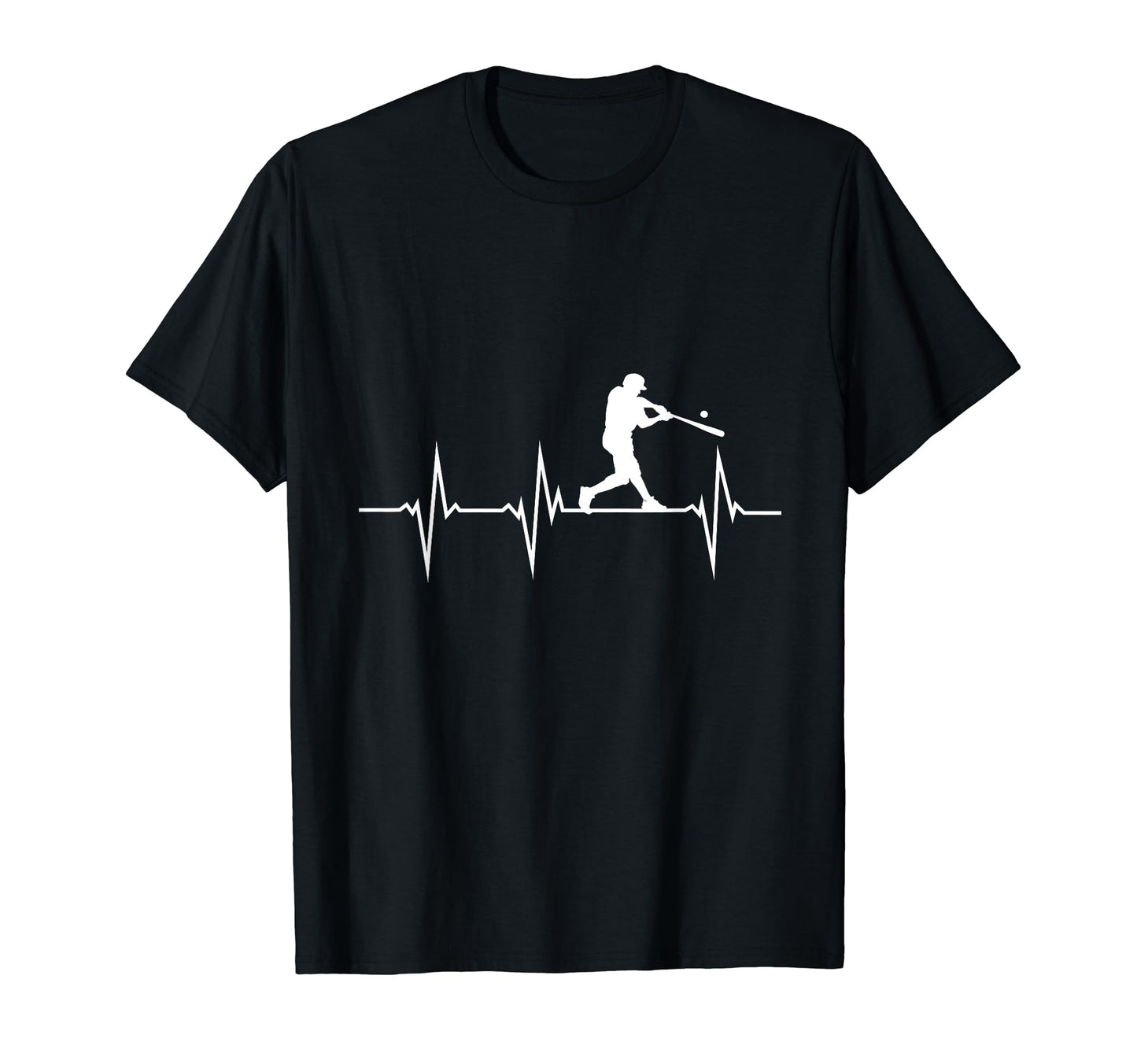 Funny Heartbeat Baseball Player Sports T-Shirt - Novelty Apparel for Adults - T-Shirt, Sweatshirt, Hoodie