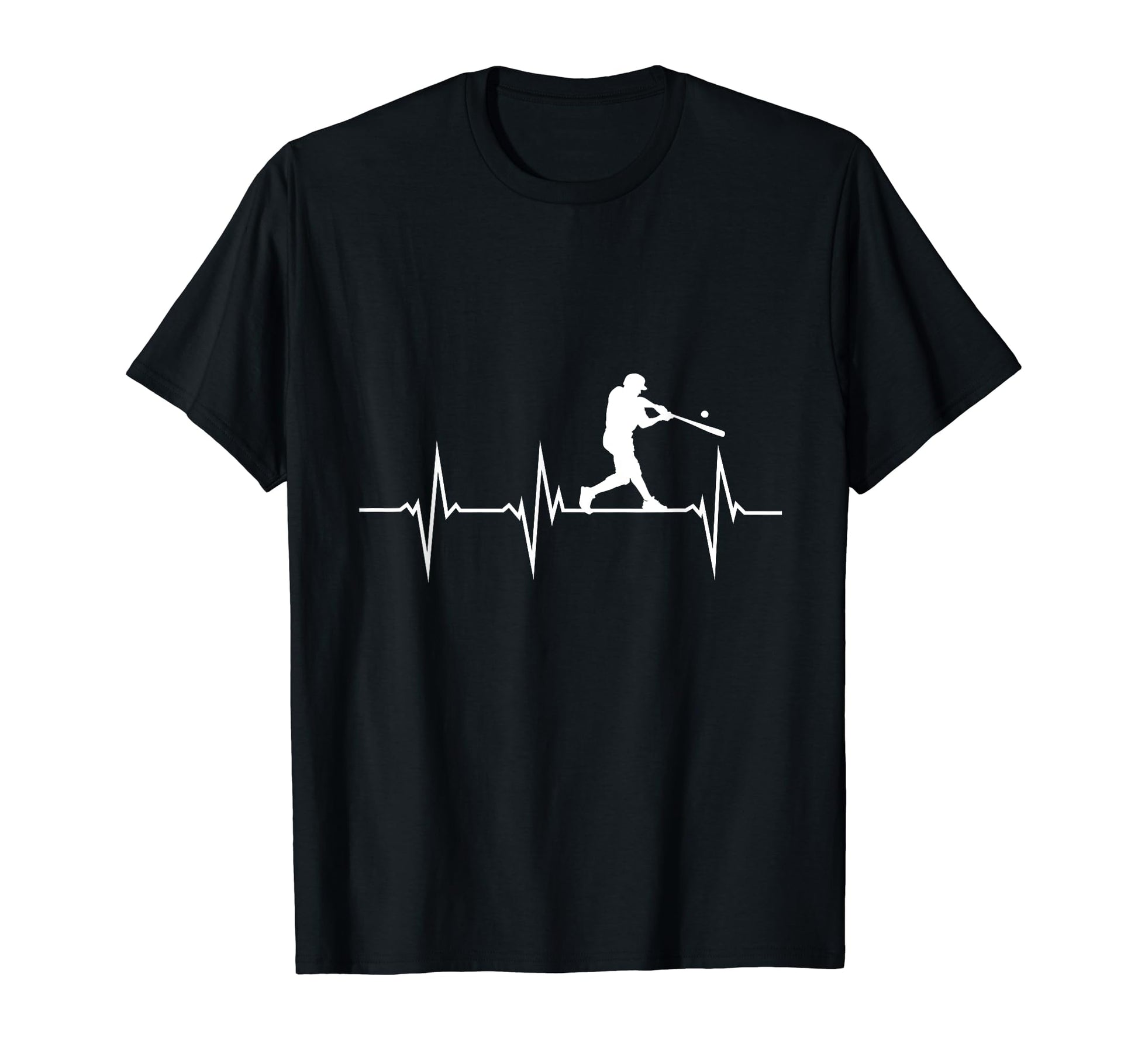 Funny Heartbeat Baseball Player Sports T-Shirt - Novelty Apparel for Adults - T-Shirt, Sweatshirt, Hoodie