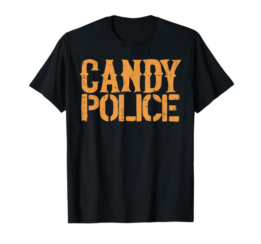 Candy Police Funny Halloween Costume T-Shirt - Custom Art Print Unisex - T-Shirt, Sweatshirt, Hoodie
