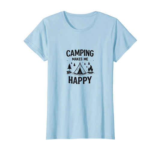 Camping Dad Makes Me Happy Outdoor T-Shirt - Unique Graphic Men Women - T-Shirt, Sweatshirt, Hoodie