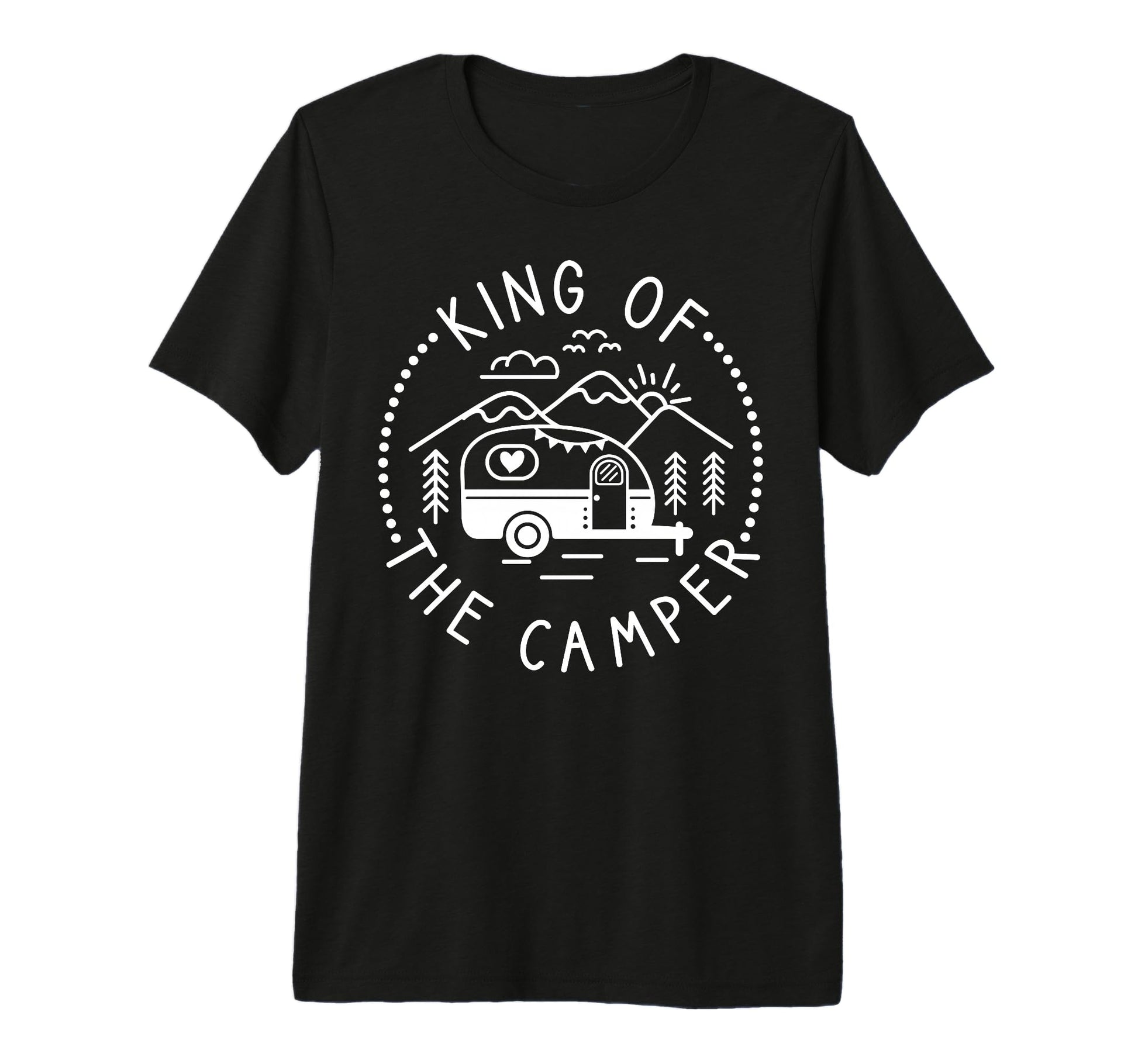 King Camper Funny Dad Rv Camping T-Shirt - Unique Graphic Men Women - T-Shirt, Sweatshirt, Hoodie