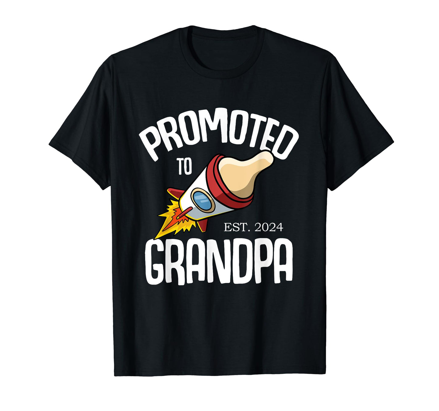 Promoted To Grandpa Est 2024 T-Shirt - Minimalist Print Men Women - T-Shirt, Sweatshirt, Hoodie