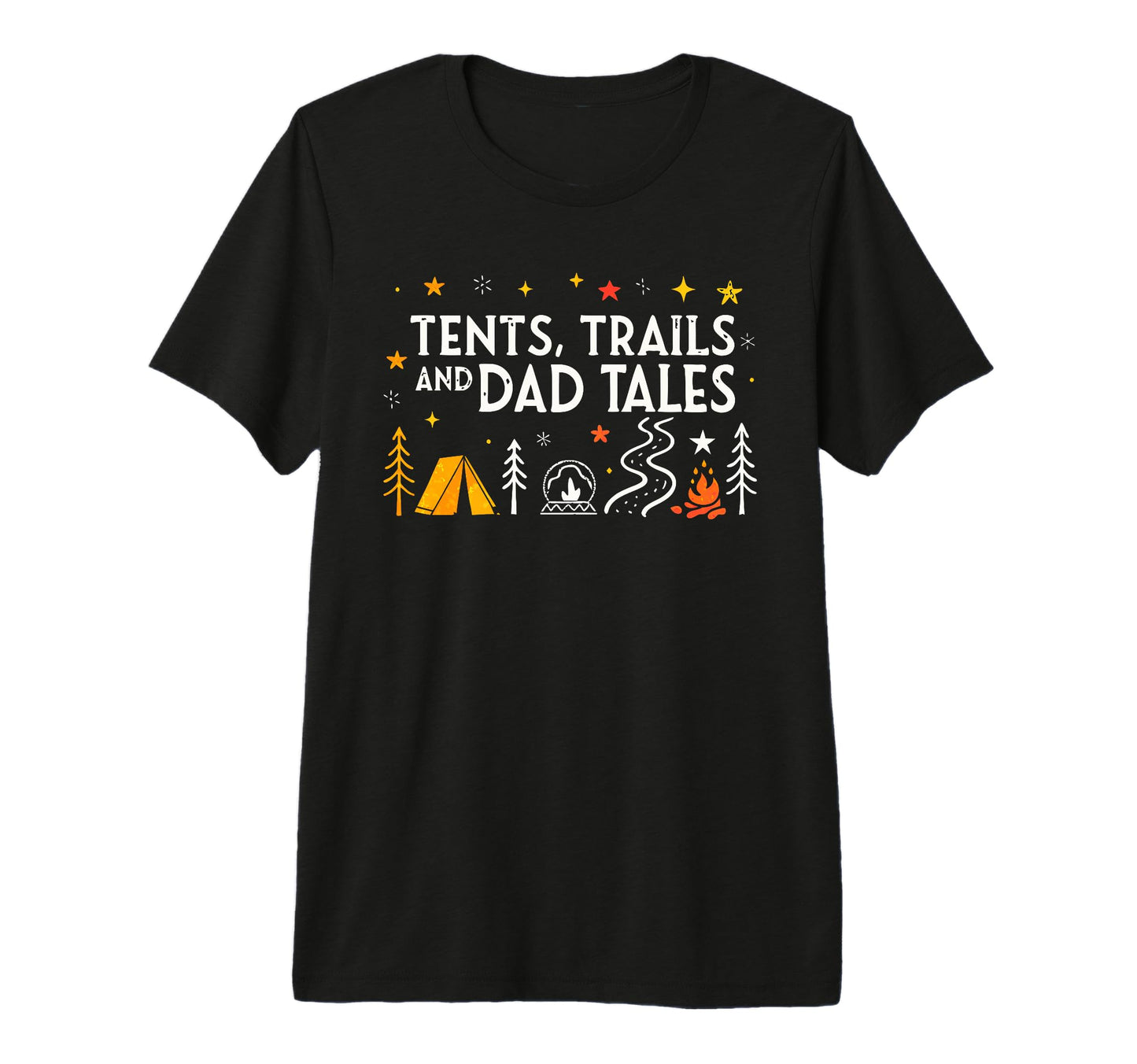 Tents Trails Love Family Camping Tri T-Shirt - Trendy Graphic for Adults - T-Shirt, Sweatshirt, Hoodie