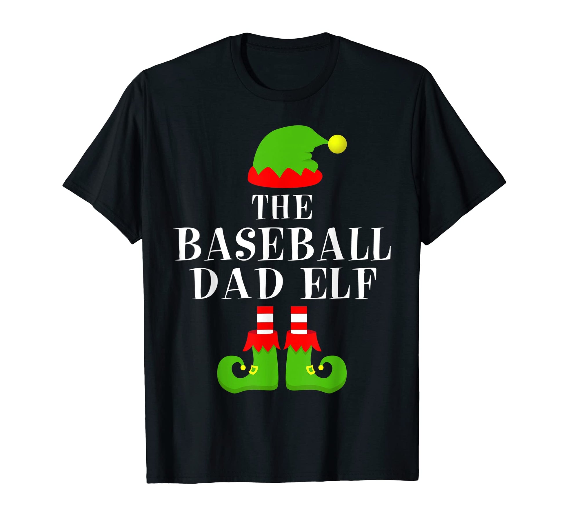 Baseball Dad Elf Family Matching T-Shirt - Fun Novelty Design Unisex - T-Shirt, Sweatshirt, Hoodie