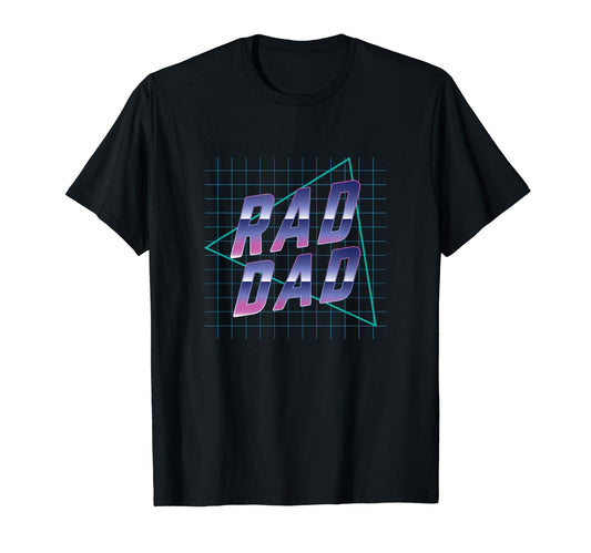 80S Dad Rad Dad Fathers Day 90S T-Shirt - Aesthetic Graphic Men Women - T-Shirt, Sweatshirt, Hoodie
