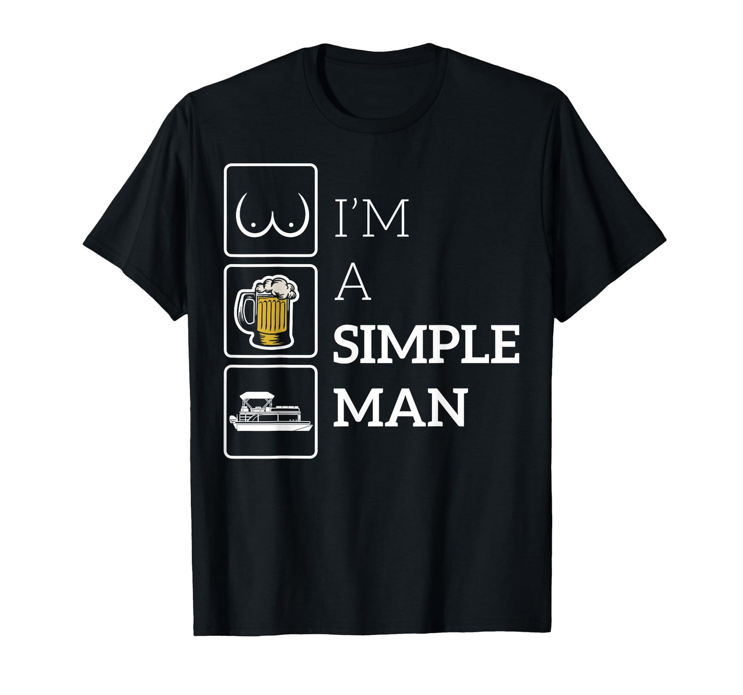 Lake Life Beer Boobs And Boats Dad T-Shirt - Novelty Apparel for Adults - T-Shirt, Sweatshirt, Hoodie