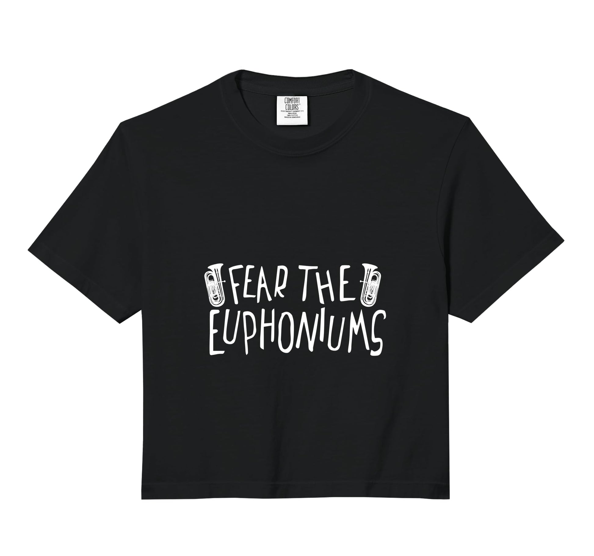 Fear Euphoniums Marching Band Tuba Hoodie - Minimalist Print for Adults - T-Shirt, Sweatshirt, Hoodie