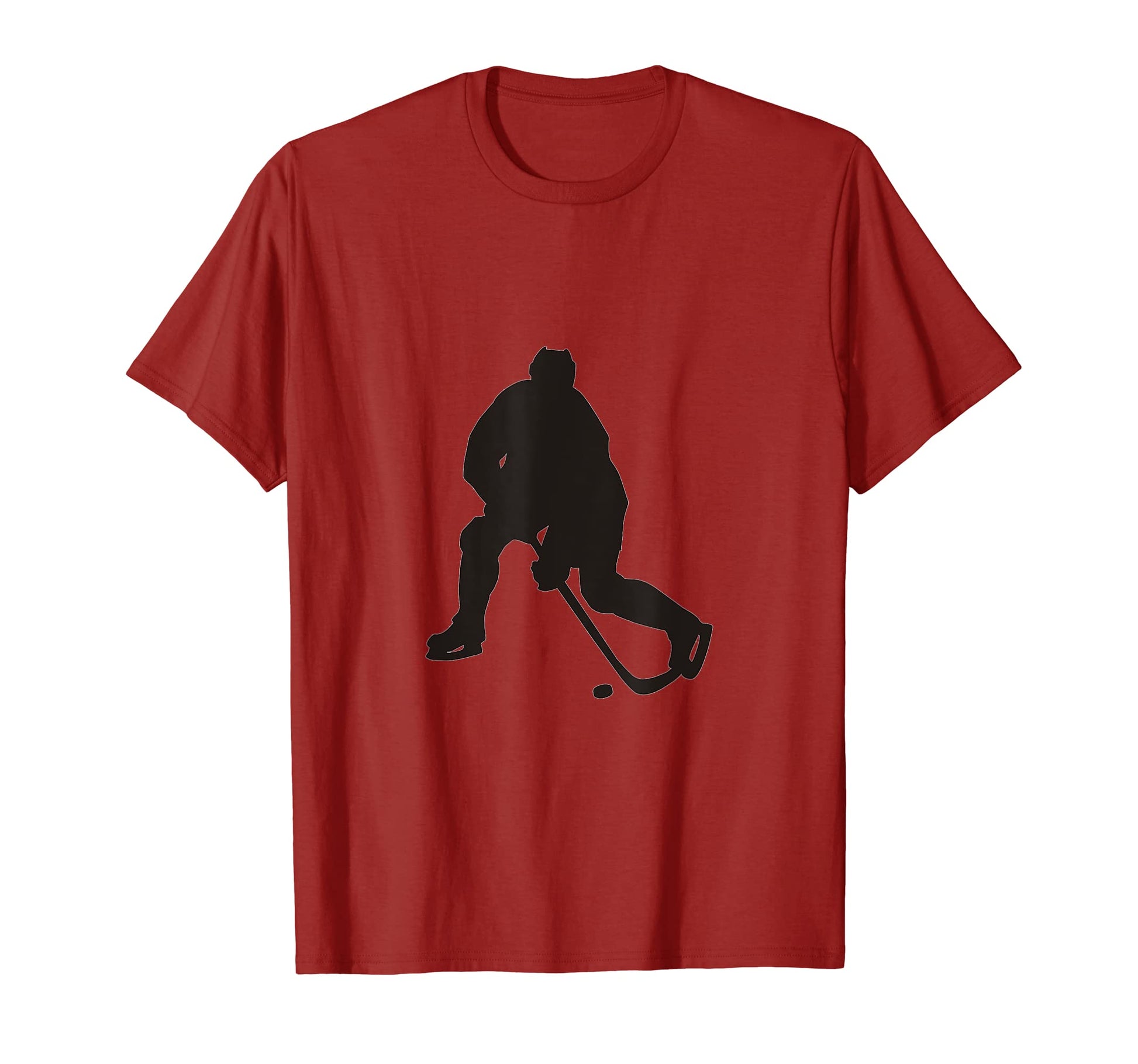 Hockey Player Silhouette Short Sleeve T-Shirt - Custom Art Print Unisex - T-Shirt, Sweatshirt, Hoodie