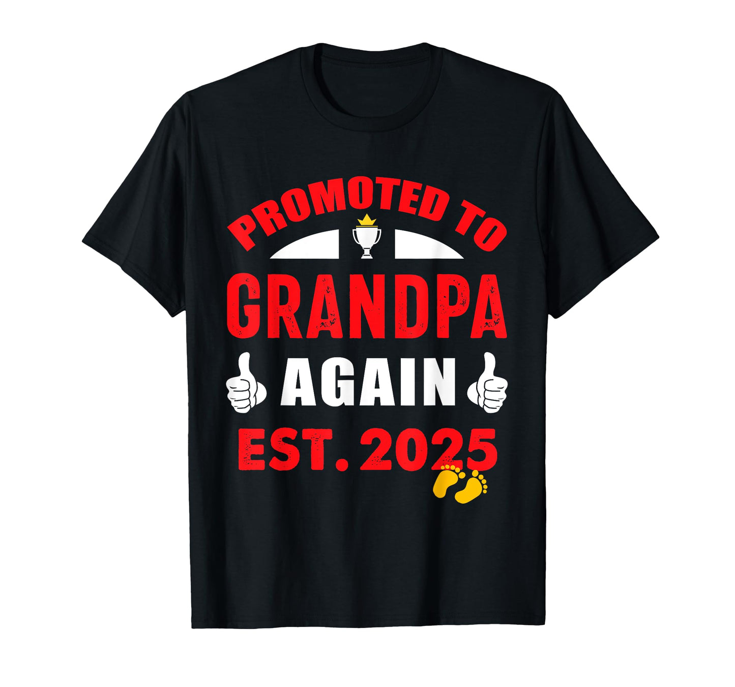 Funny Promoted To Grandpa Again T-Shirt - Casual Everyday Wear Men Women - T-Shirt, Sweatshirt, Hoodie